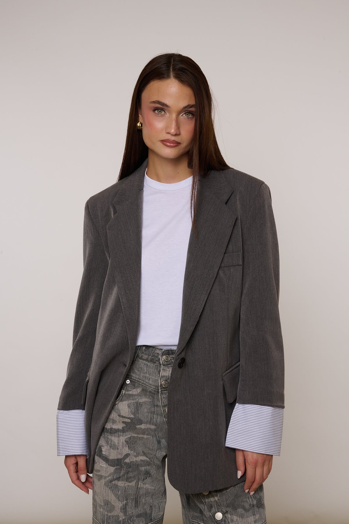 Blazer ‘FINTA CAMICIA’ By Lumina Grigio