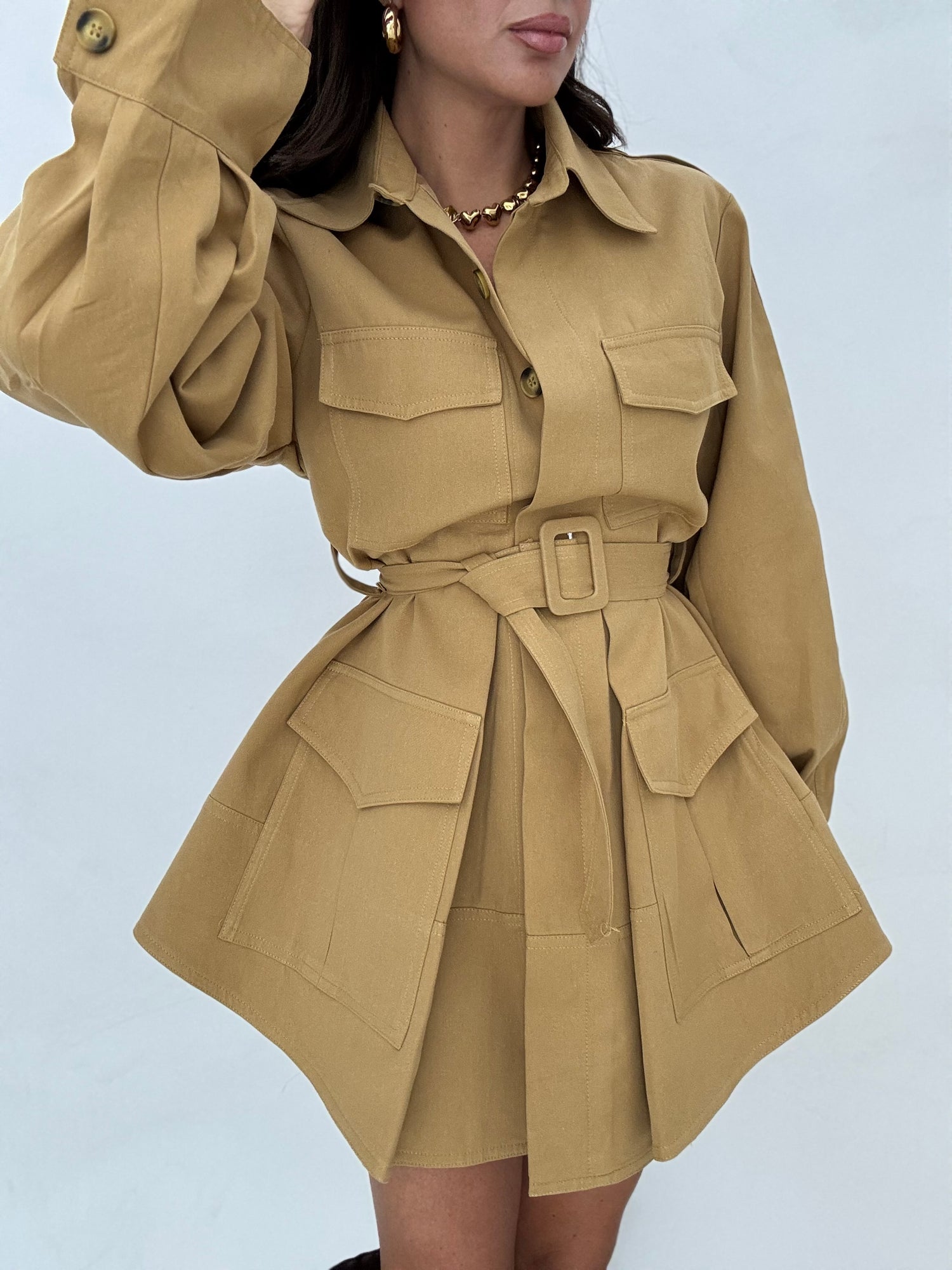 Abito/Camicia ‘SAFARI 100%COTONE’ Camel