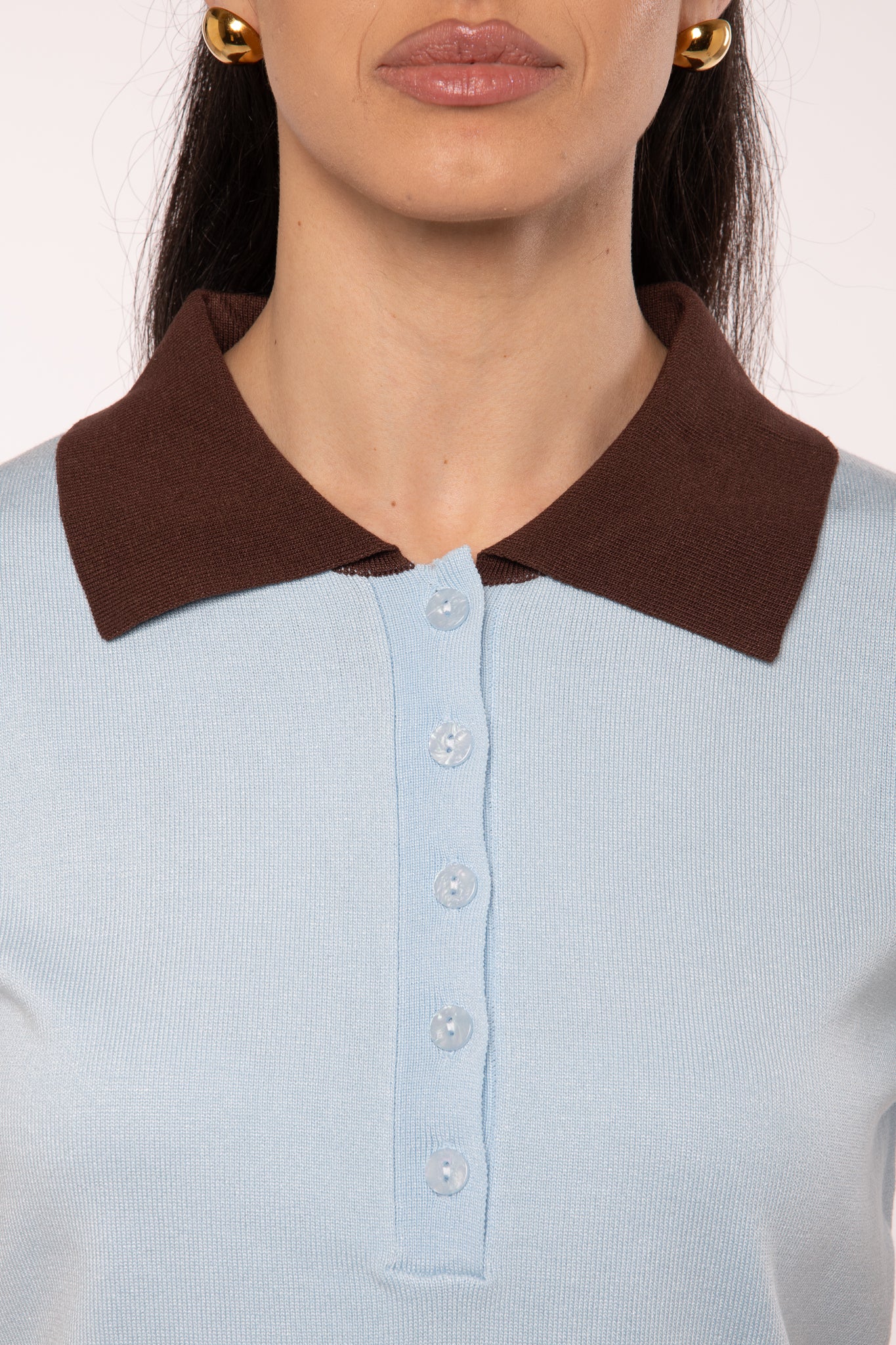 Maglia/Polo ‘COLLETTO A CONTRASTO’ Base Azzurra