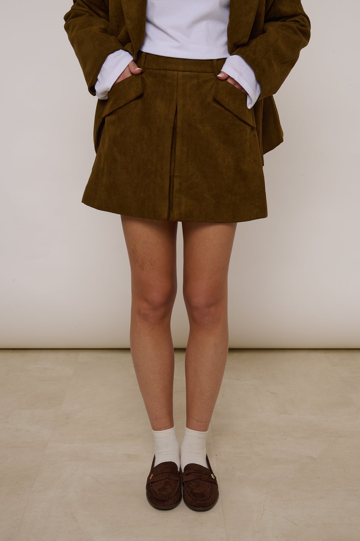 Gonna ‘SUEDE’ By Lumina Verde Militare