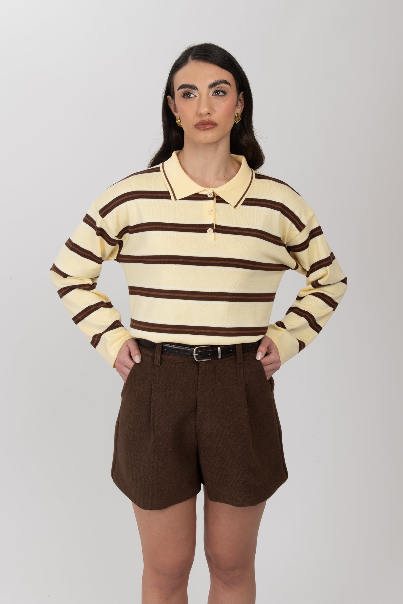 Maglia/Polo ‘DOPPIE RIGHE’ Base Gialla