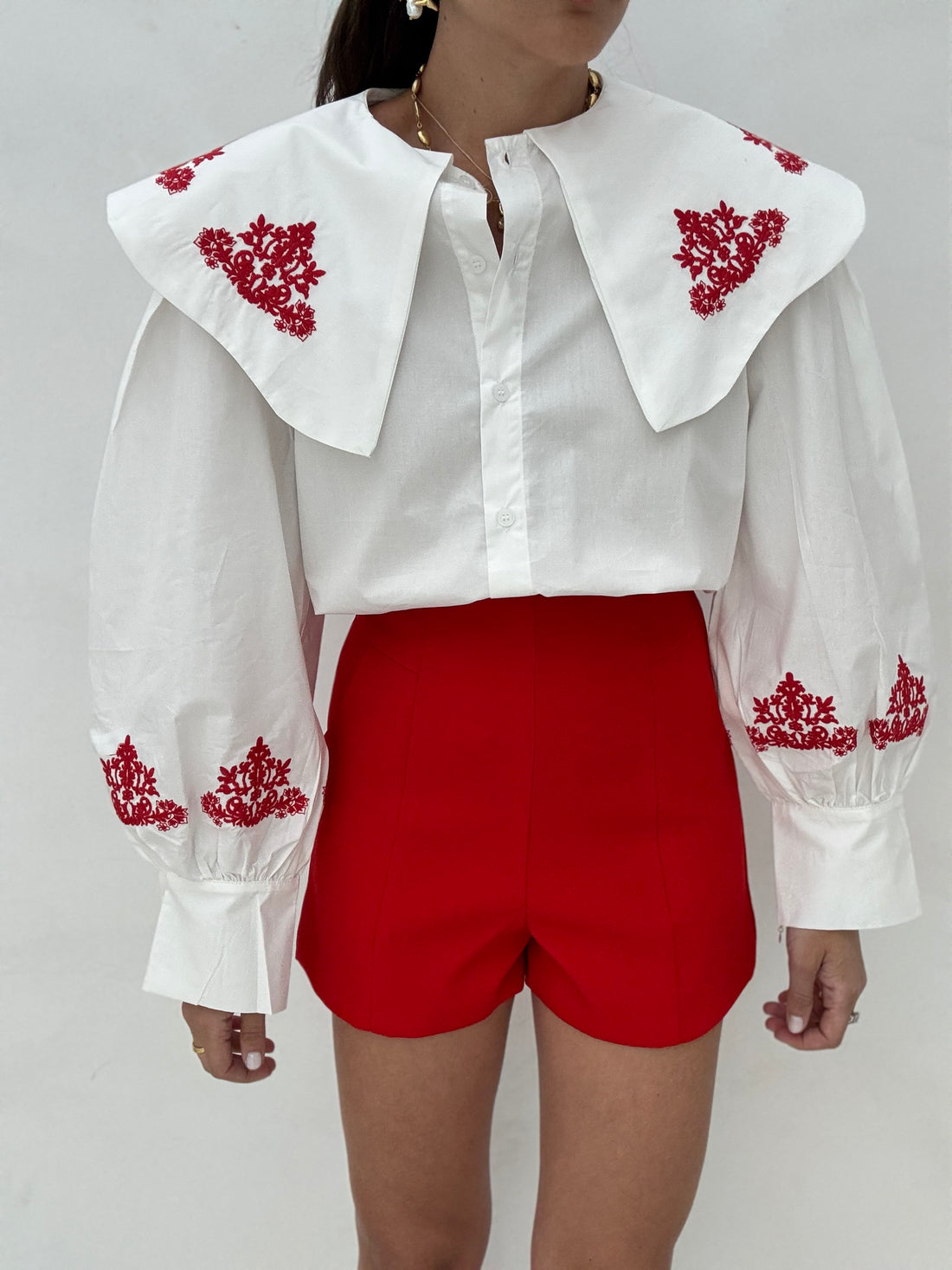 Pantaloncino strutturato Rosso