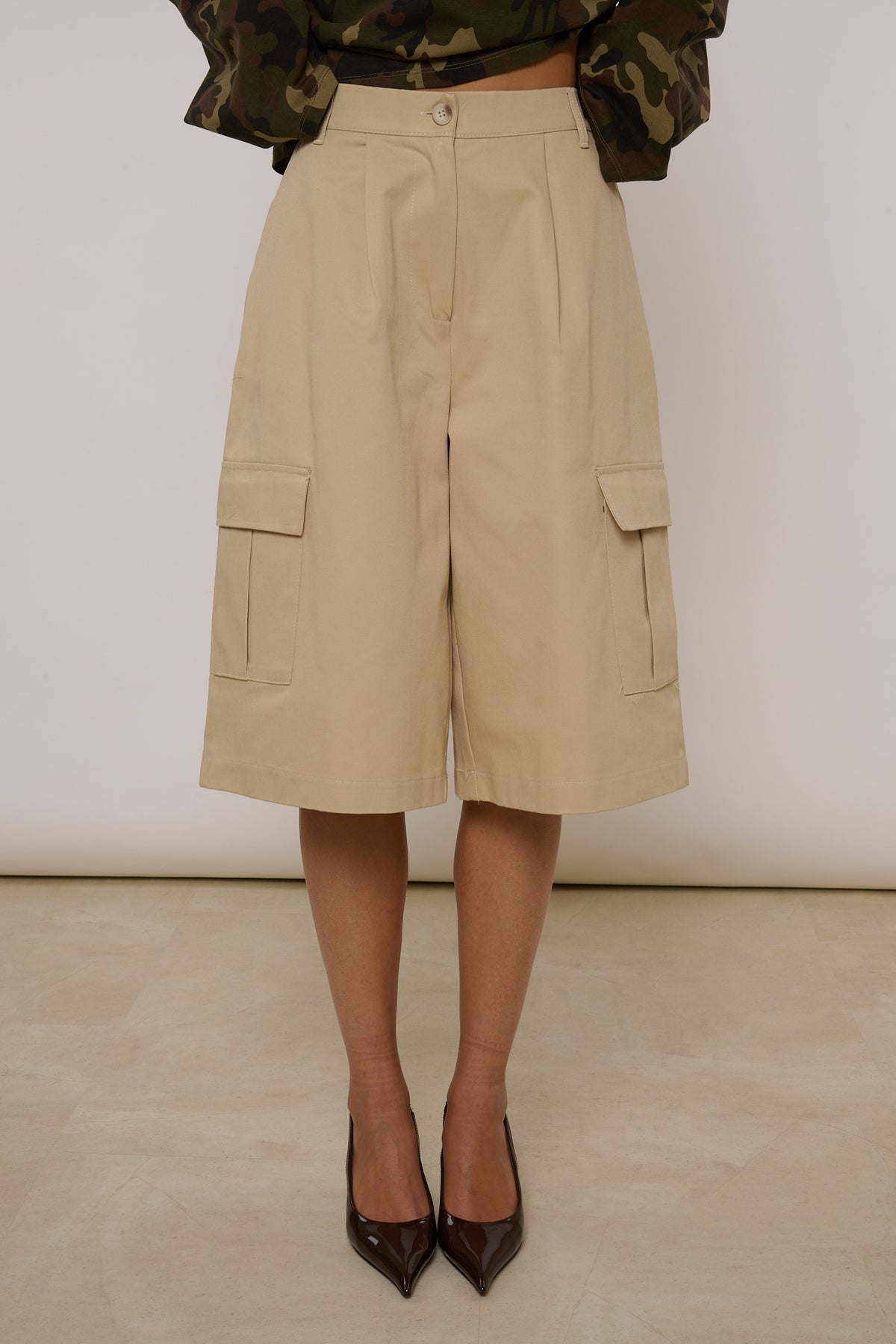 Bermuda ‘100% COTONE’ beige