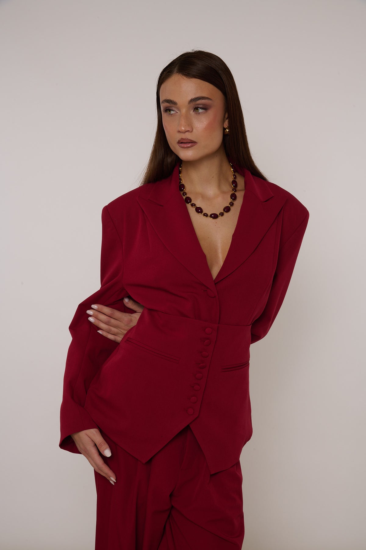 Blazer ‘BUSTINO’ By Lumina Bordeaux