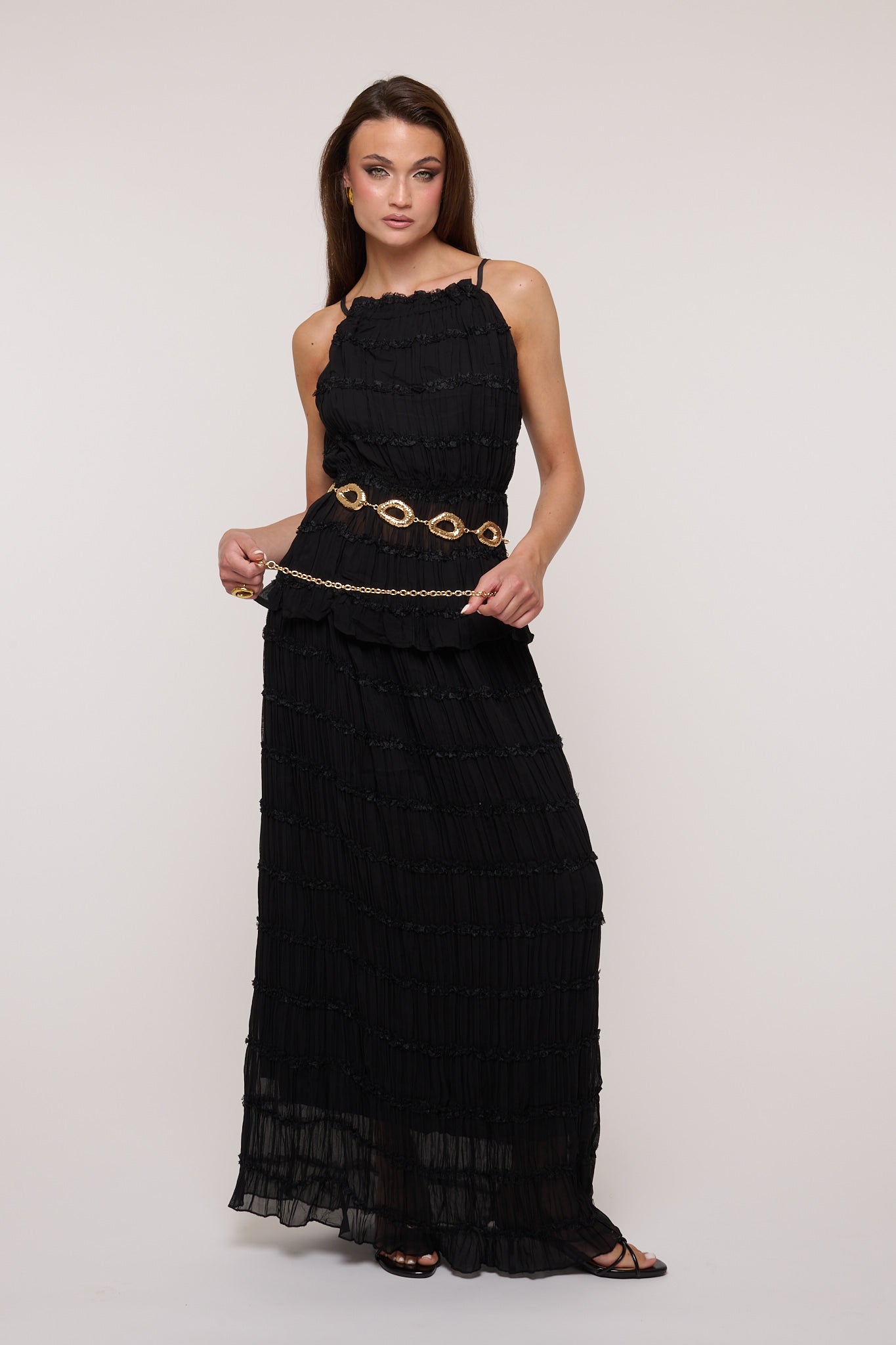 Coordinato ‘TOP AVVITATO+GONNA LONGUETTE’ Nero