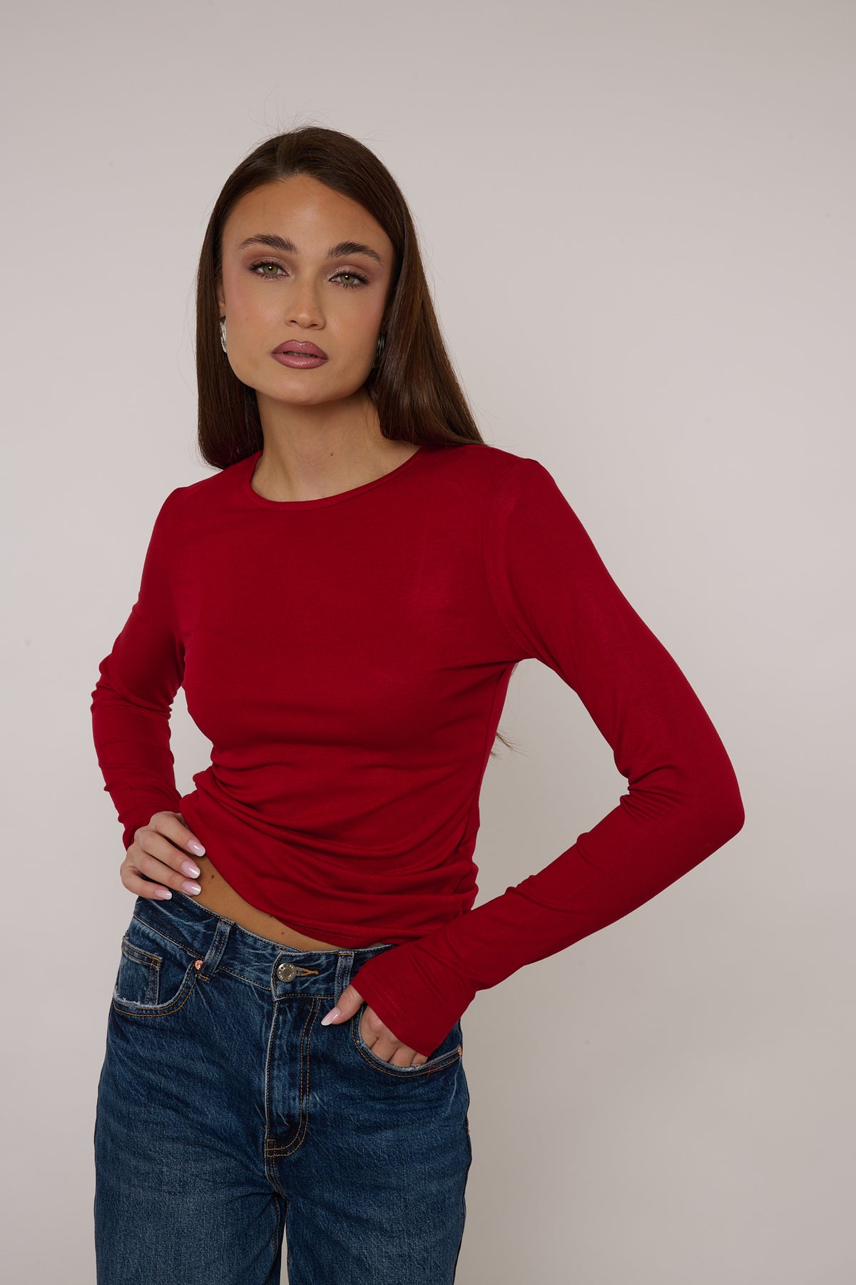 Maglia ‘KIM’ Girocollo Rossa