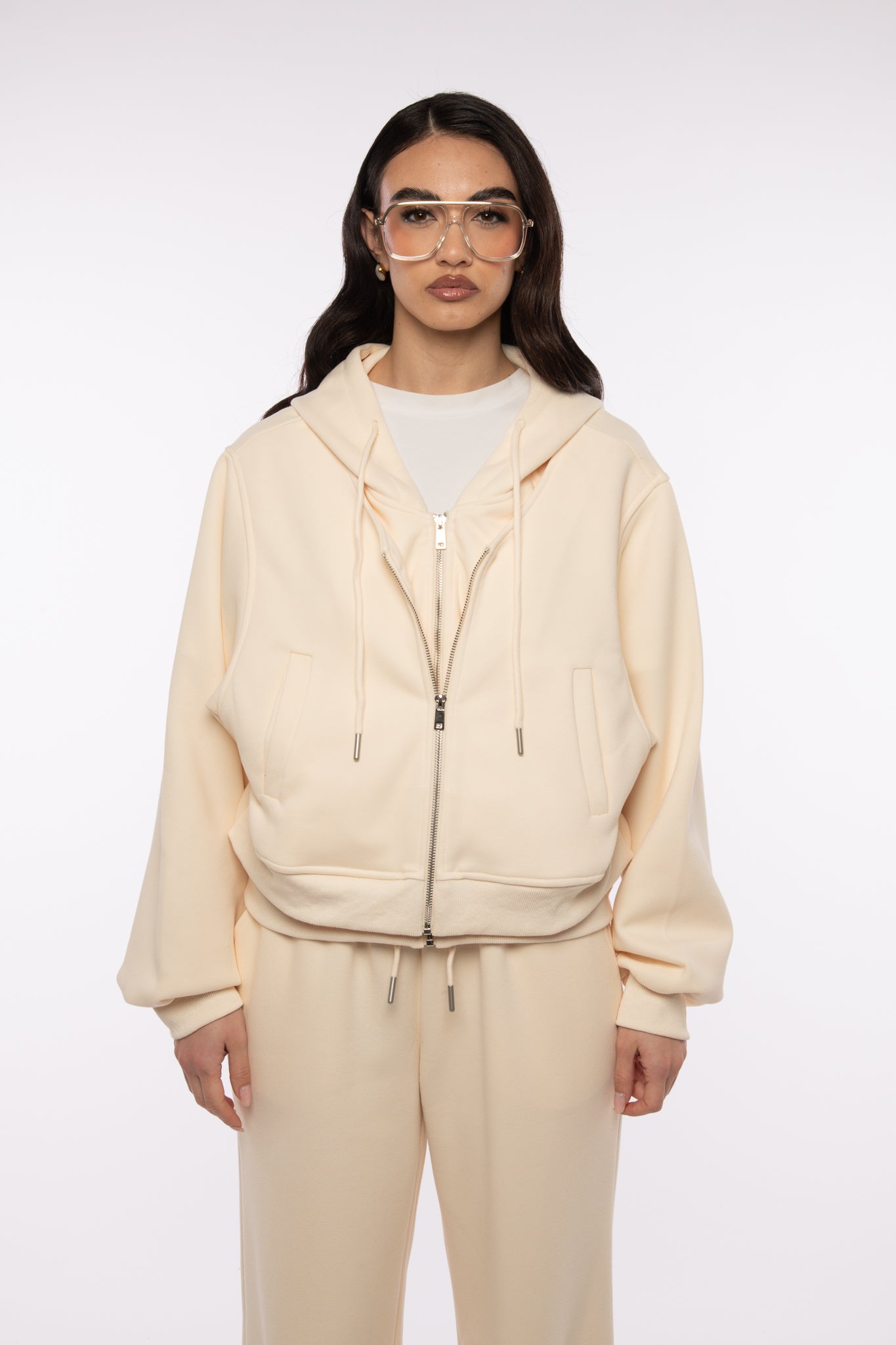 Coordinato Tuta ‘DOUBLE’ 70% COTONE Panna