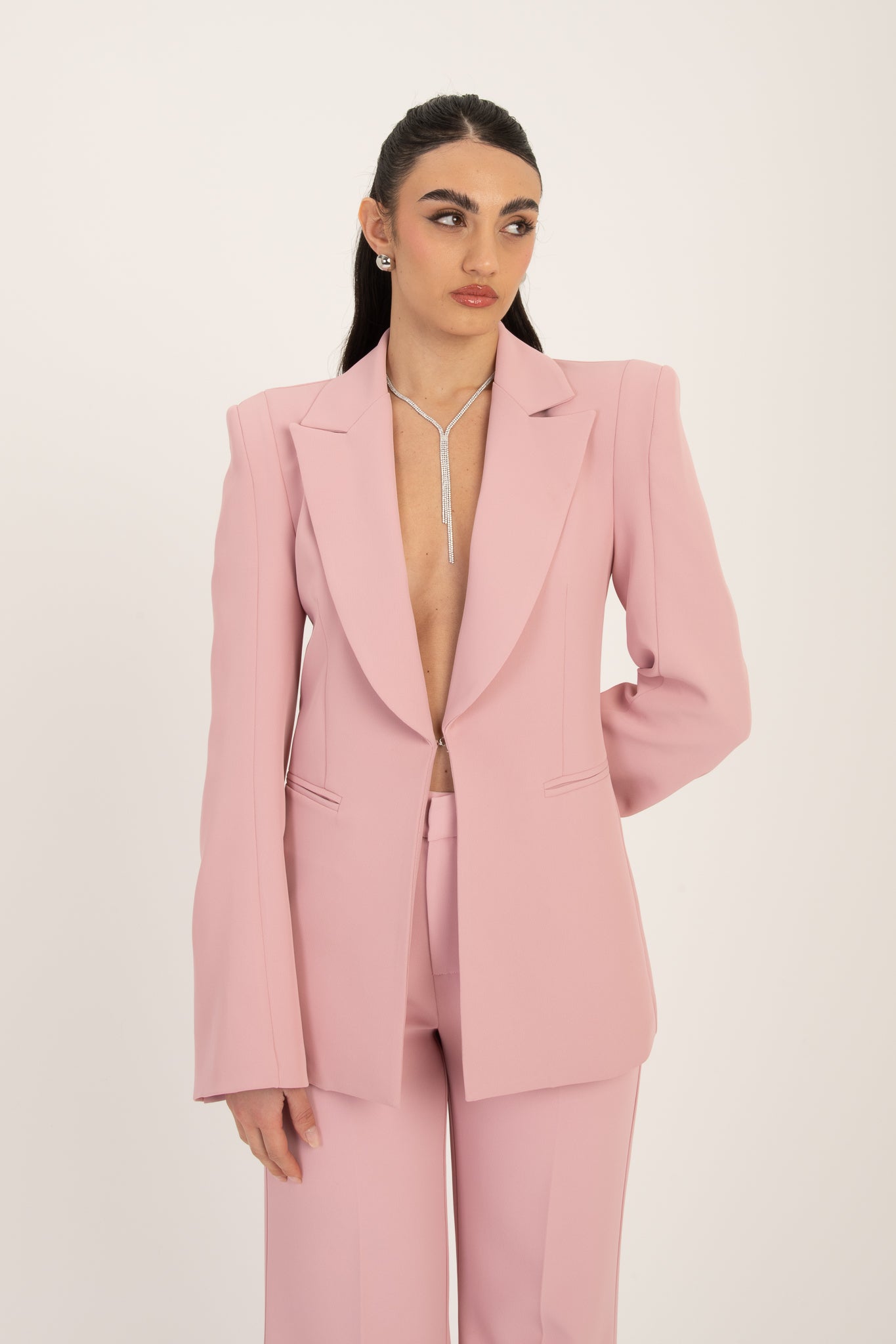 Blazer ‘EFFETTO AVVITATO CON GANCETTO’ BY LUMINA Rosa