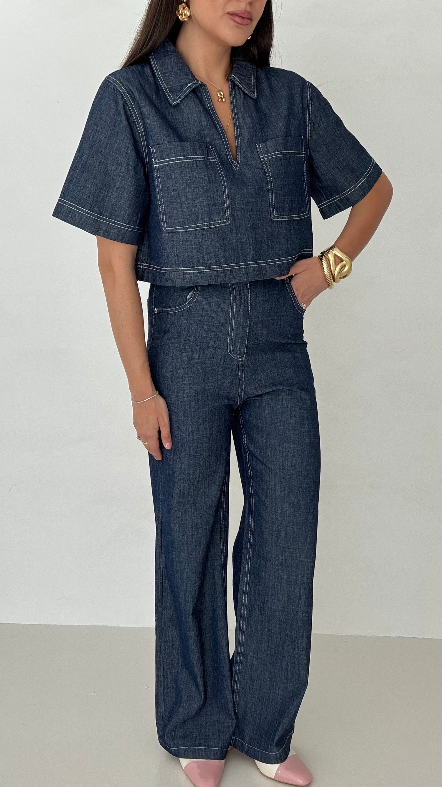 Coordinato ‘TAYLOR’ effetto denim