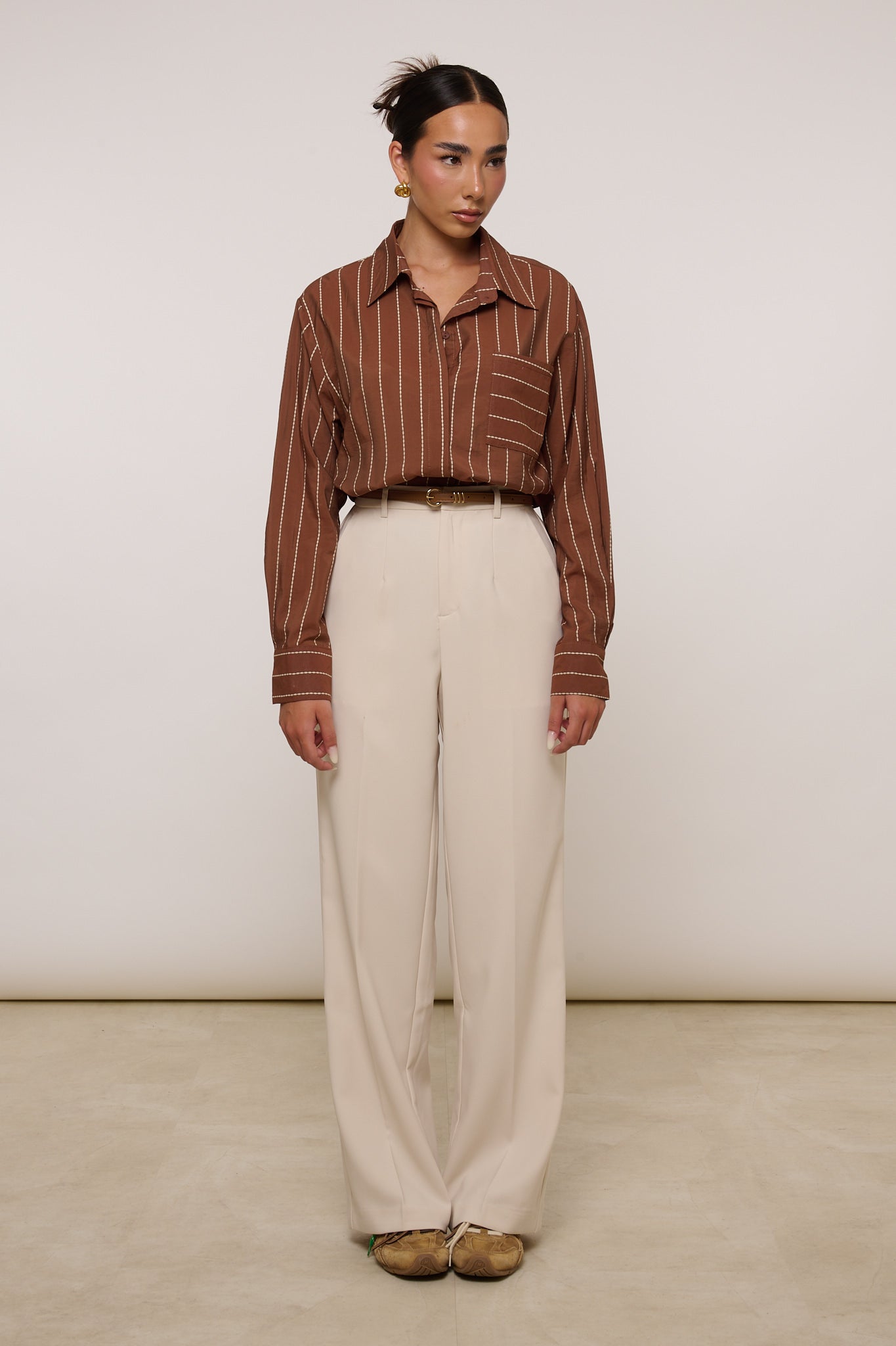 Pantalone ‘GANCETTO AMOUR’ Panna