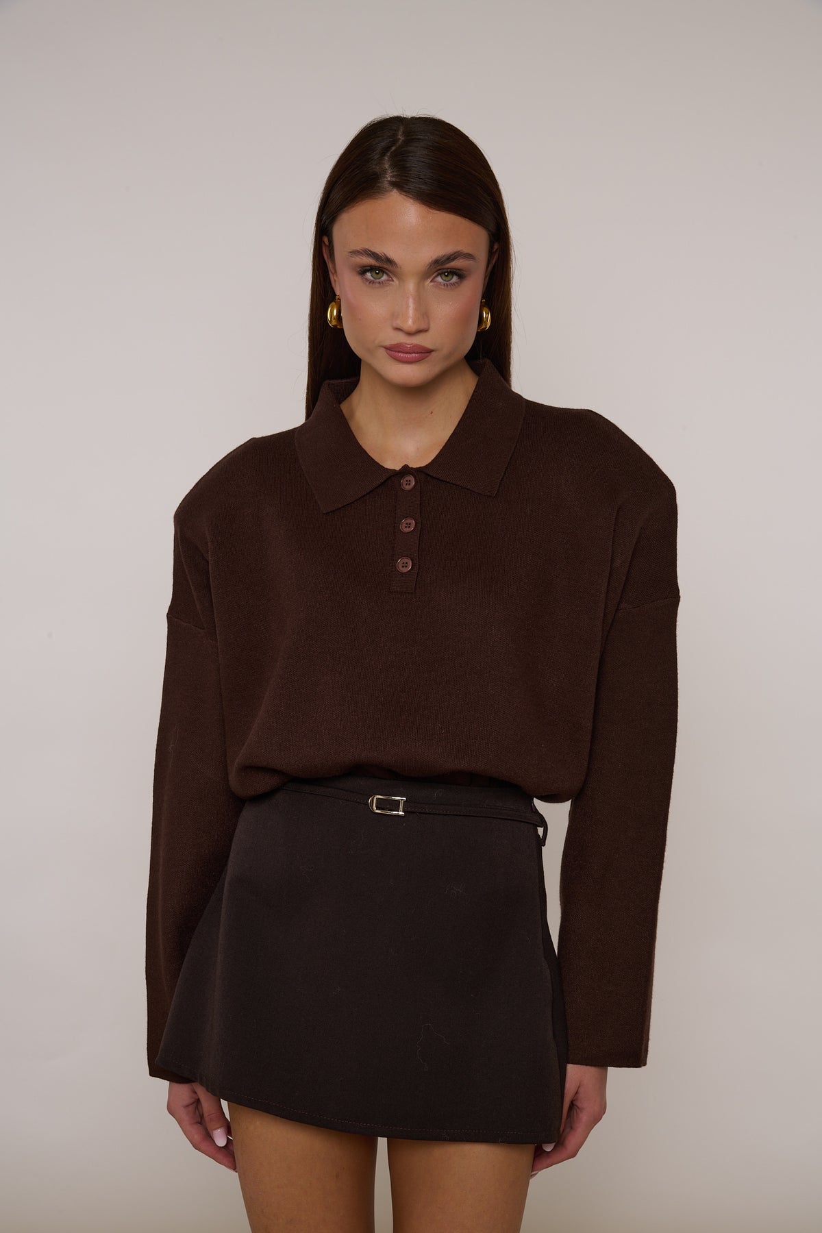 Maglione/Polo con spalline Cacao