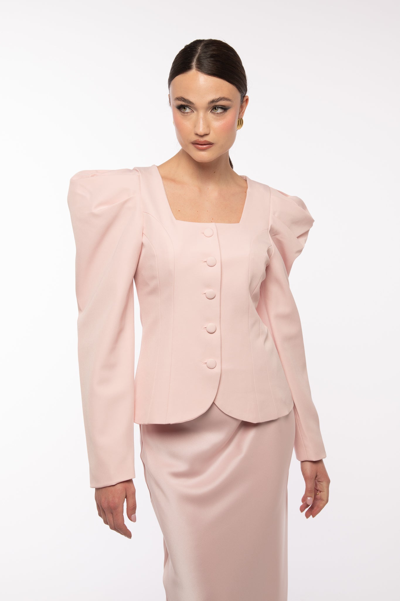 Blazer avvitato ‘SCOLLO QUADRATO’ Rosa