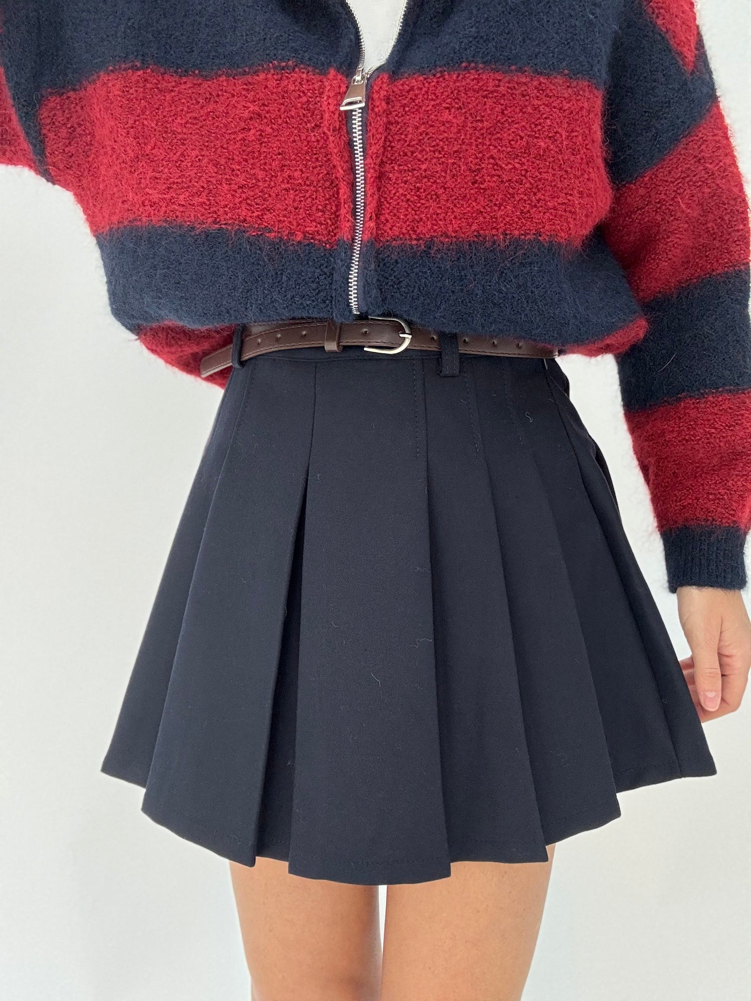 Gonna/Pantaloncino ‘PLISSETTATA CON CINTURA’  Blu Notte