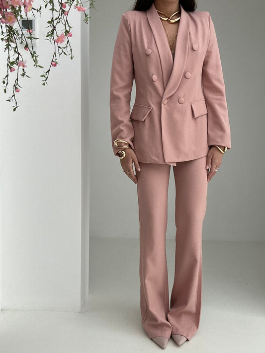 Tailleur ‘MON CHÈRI’ blazer+ pantalone Rosa Cipria
