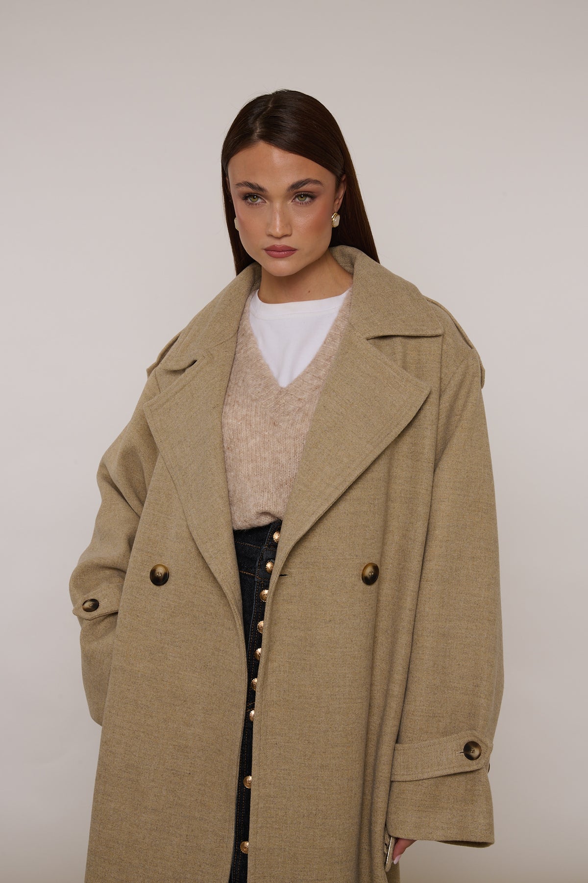 Cappotto ‘7% LANA’ By Lumina Beige