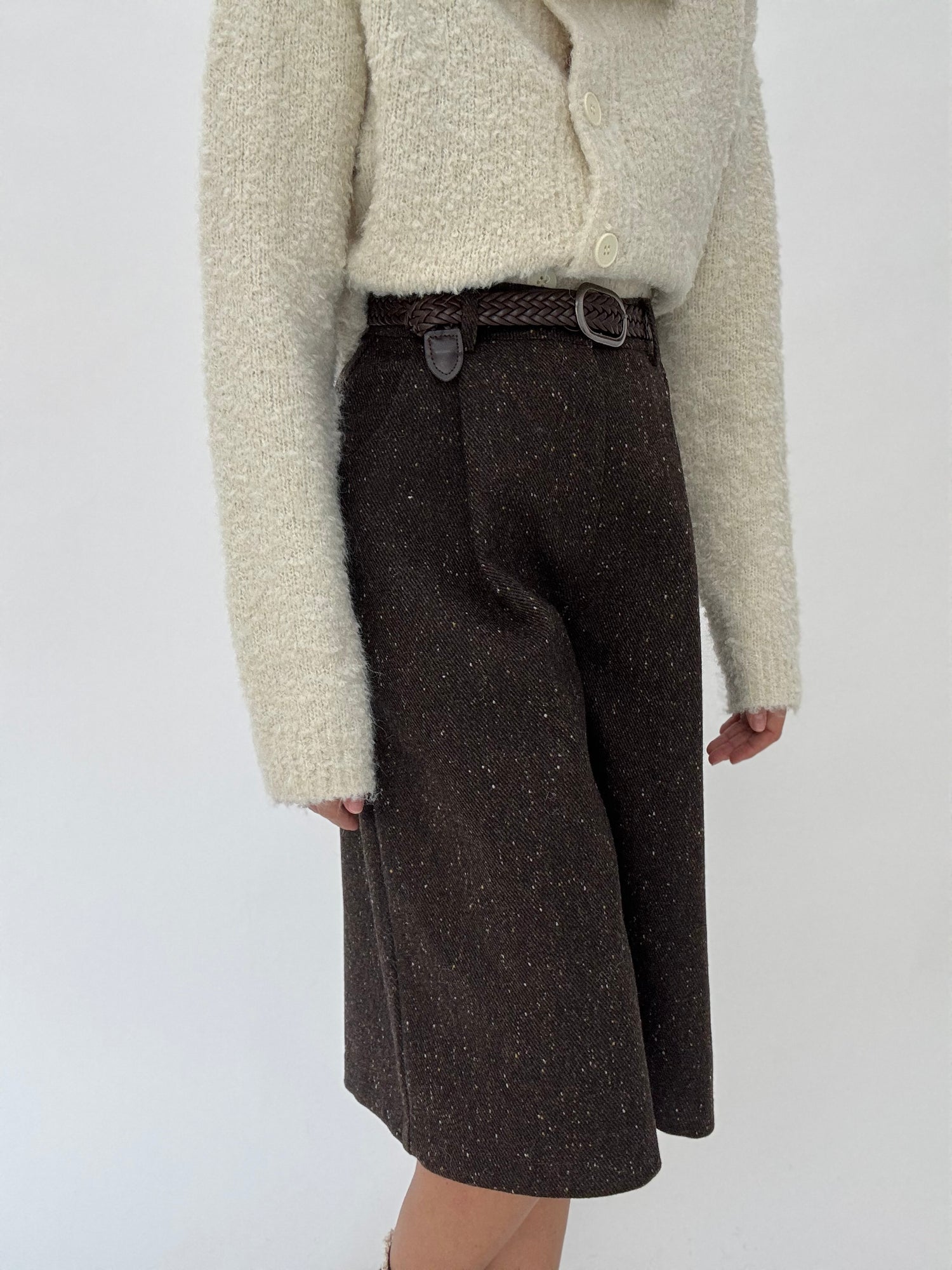 Bermuda ‘50%LANA’ con cintura Cacao