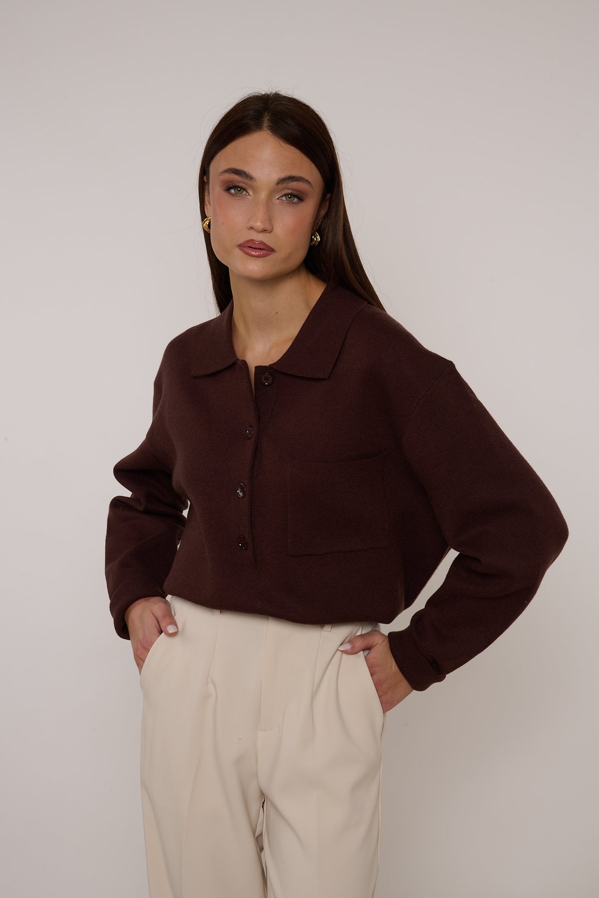 Maglione/Polo ‘TASCHINO’ Cacao