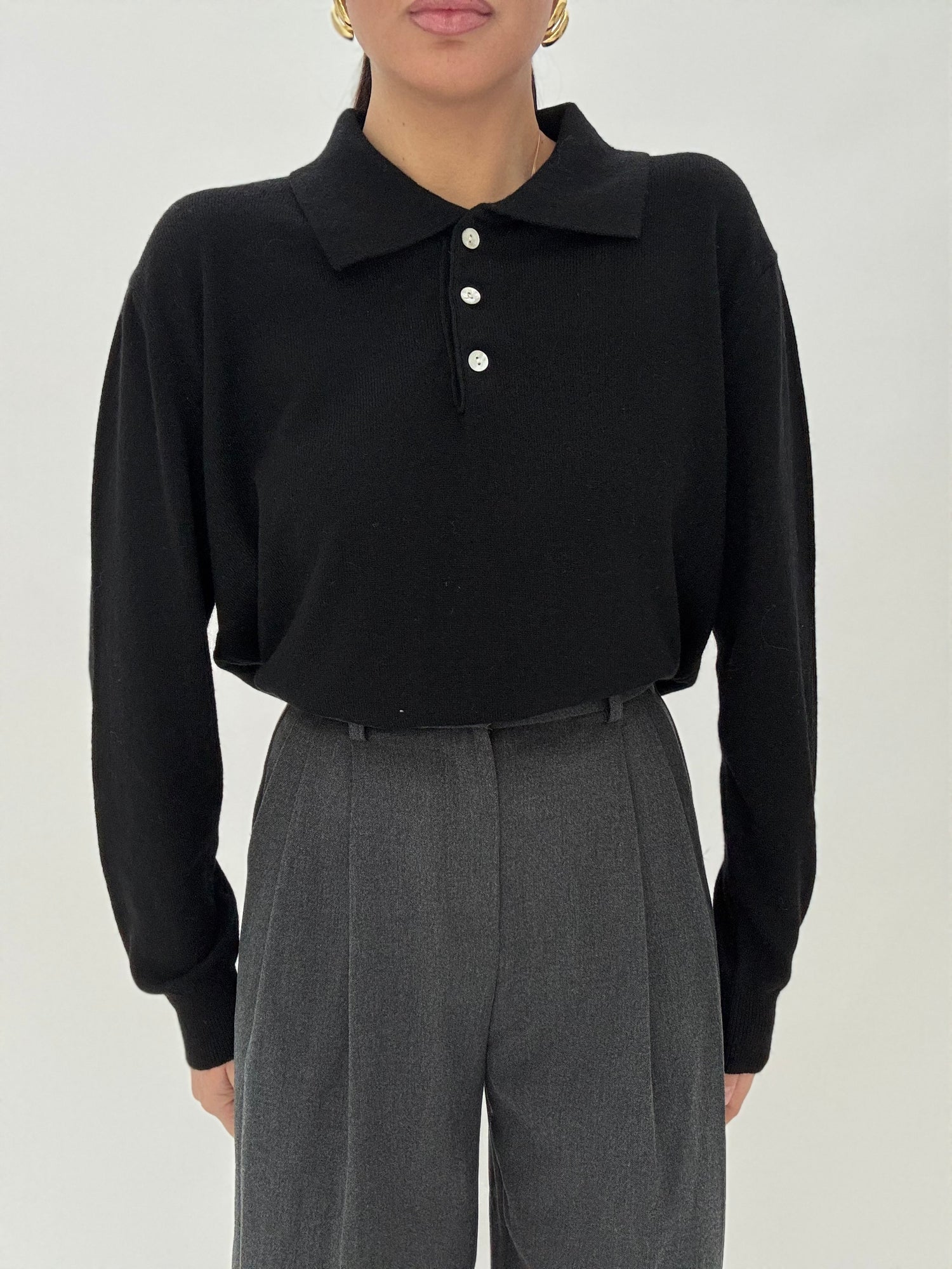 Maglione/Polo ‘10% CASHMERE 30% LANA’ Nero