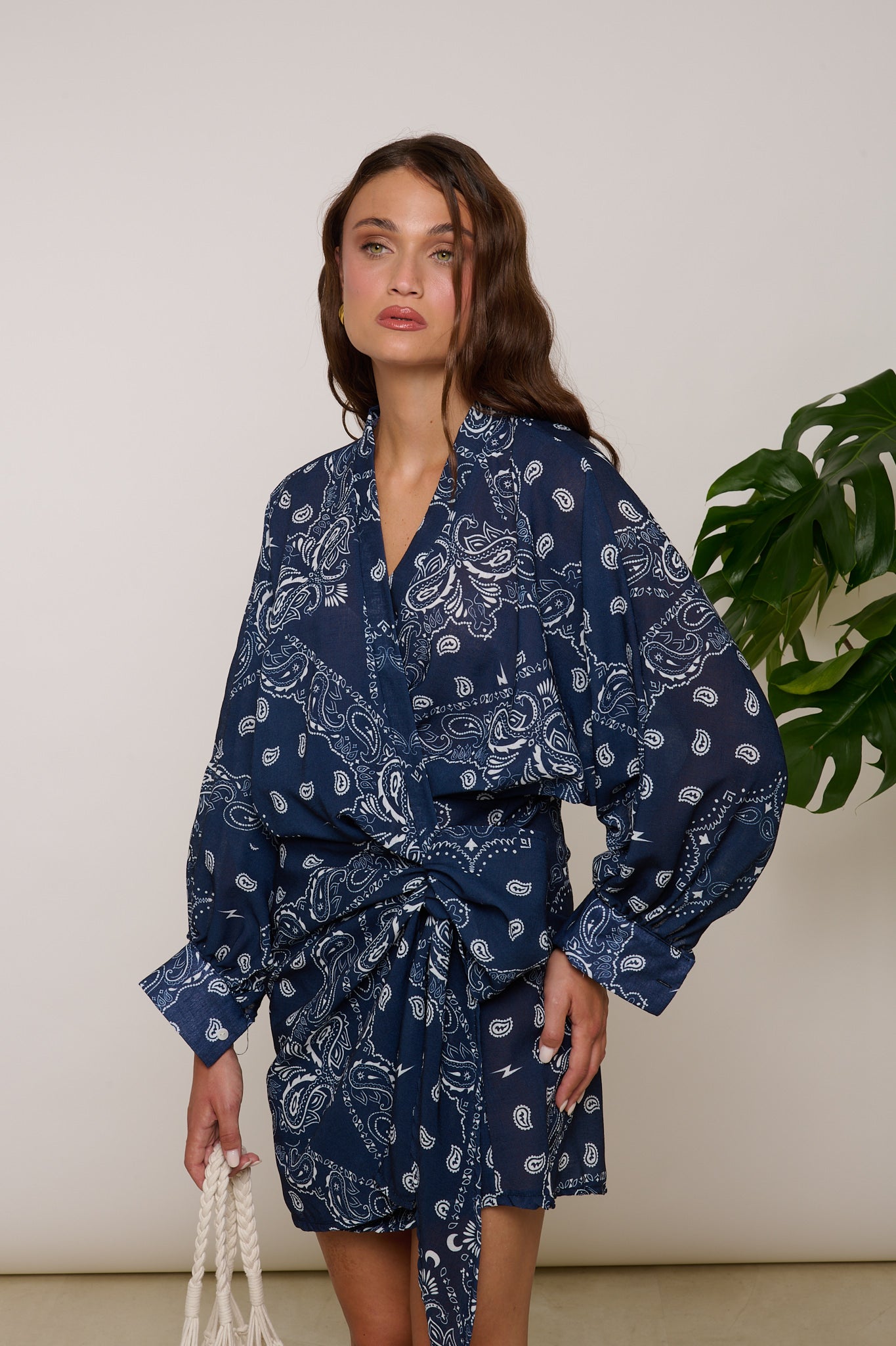 Abito Portafoglio ‘FANTASIA BANDANA’ Blu Notte