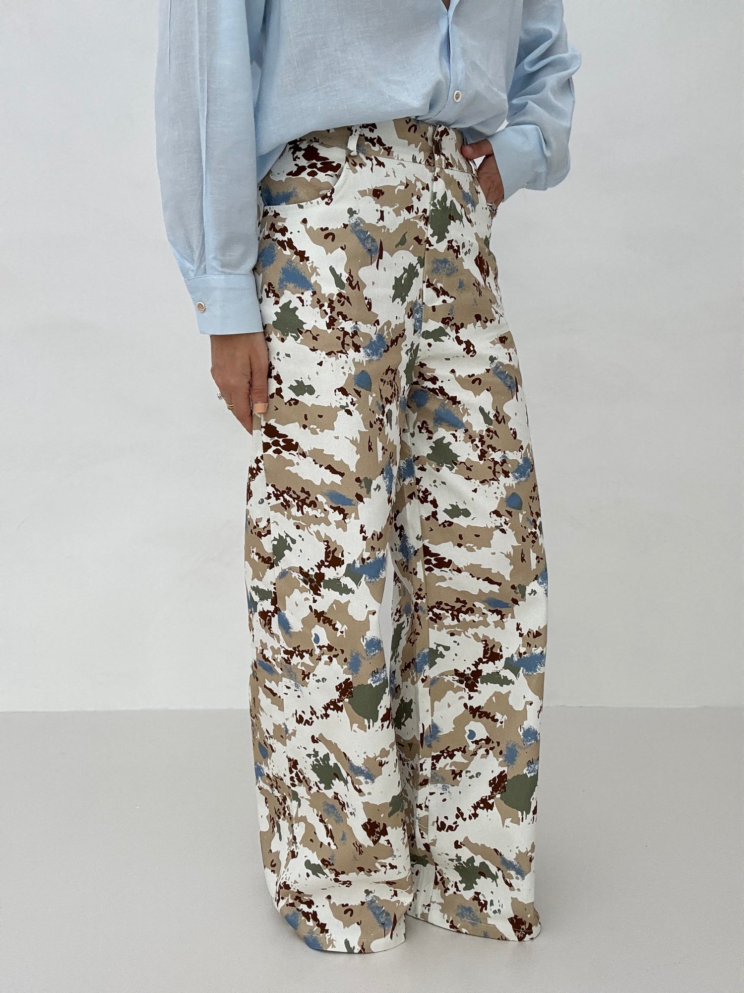 Jeans ‘CAMOUFLAGE’ gamba larga
