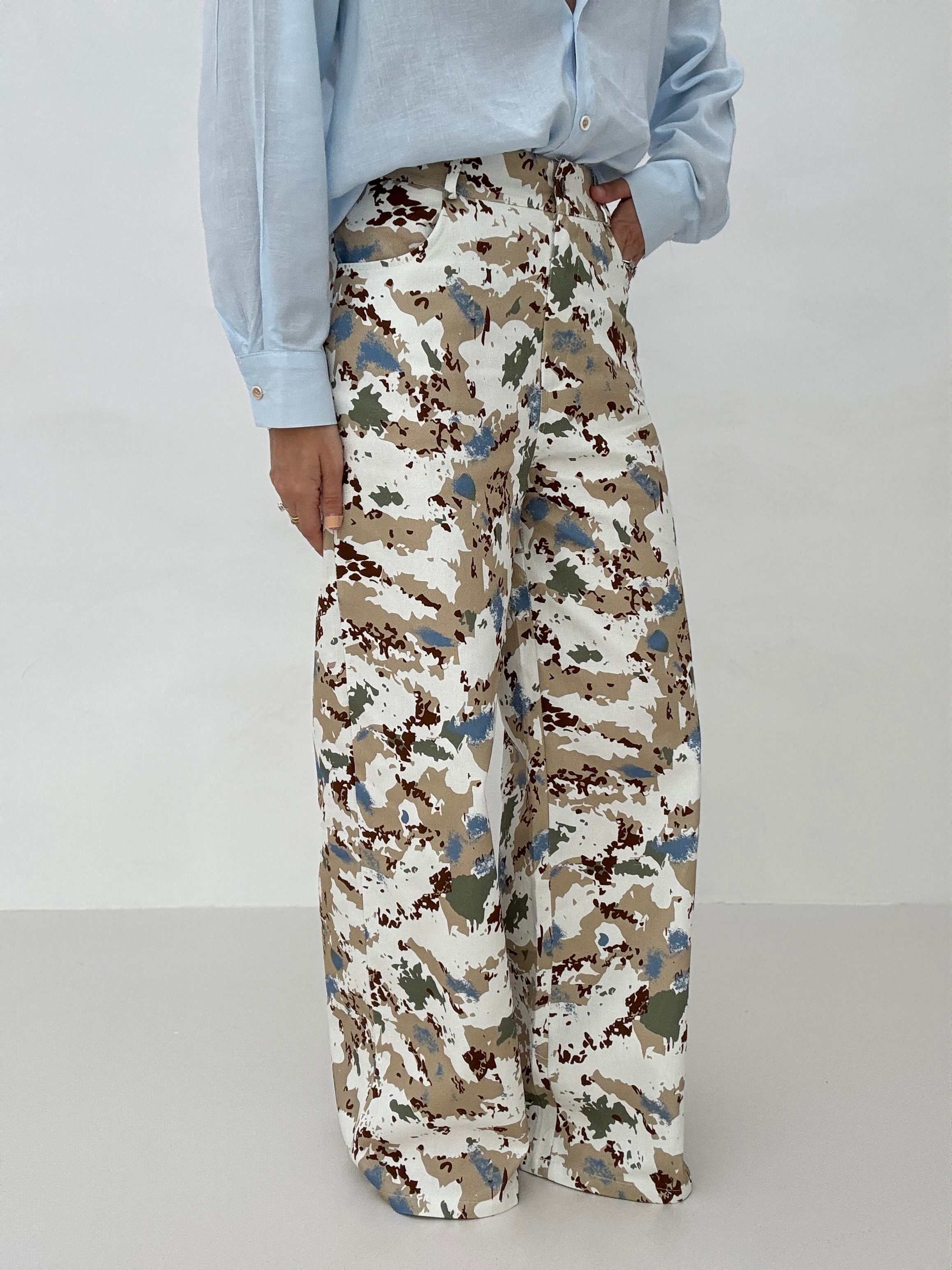 Jeans ‘CAMOUFLAGE’ gamba larga