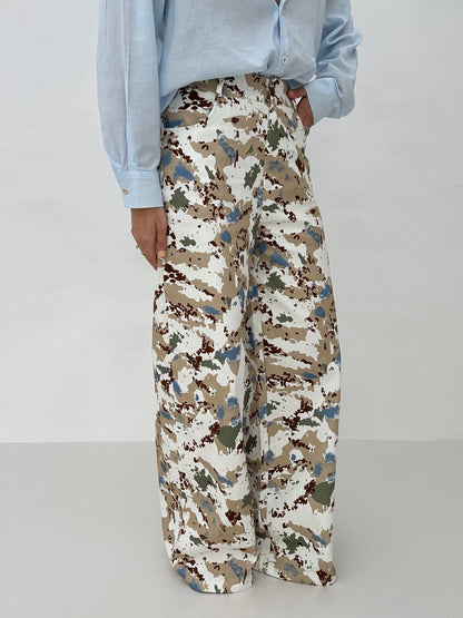 Jeans ‘CAMOUFLAGE’ gamba larga