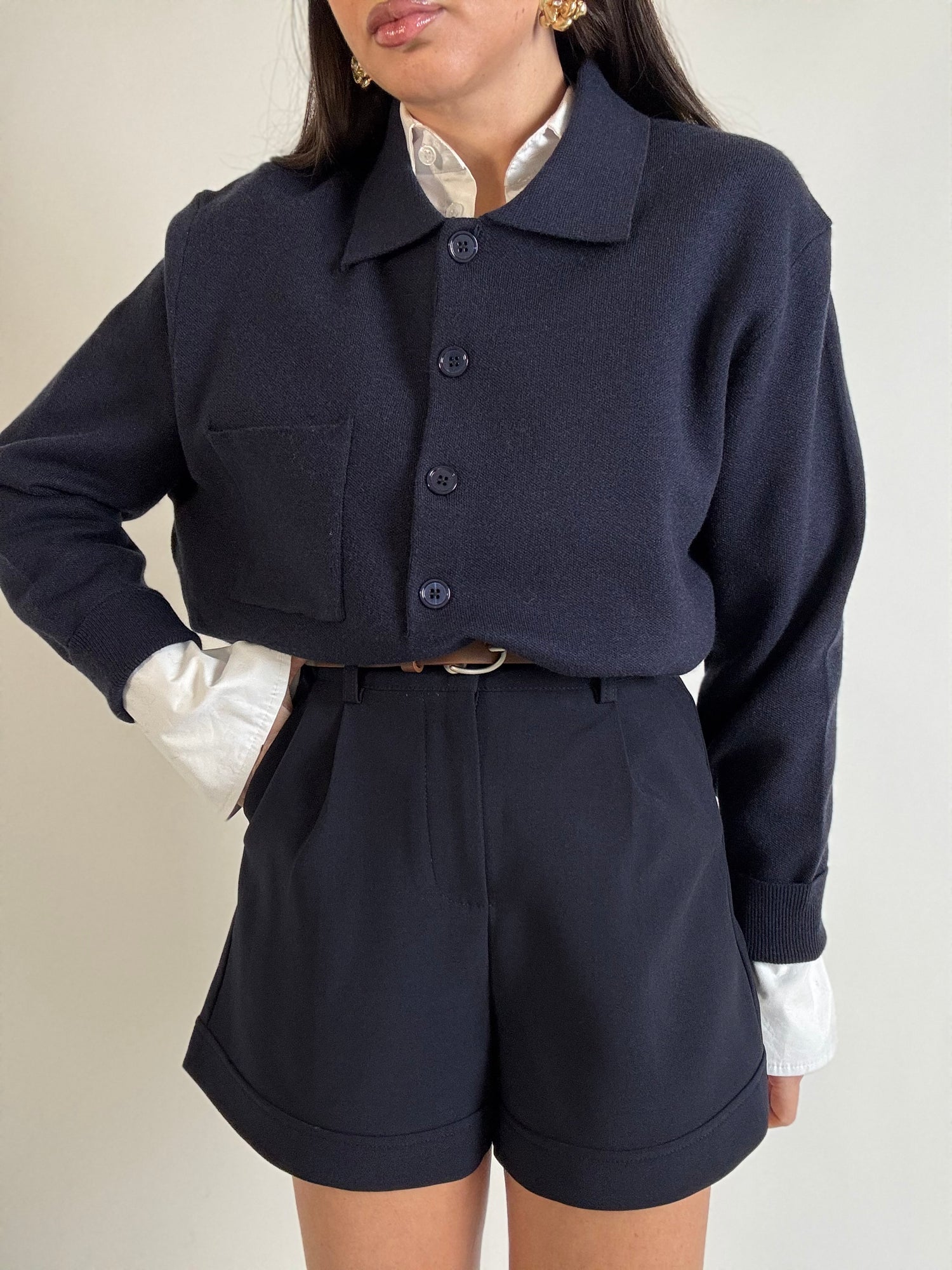 Maglione/Polo ‘TASCHINO’ Blu Notte