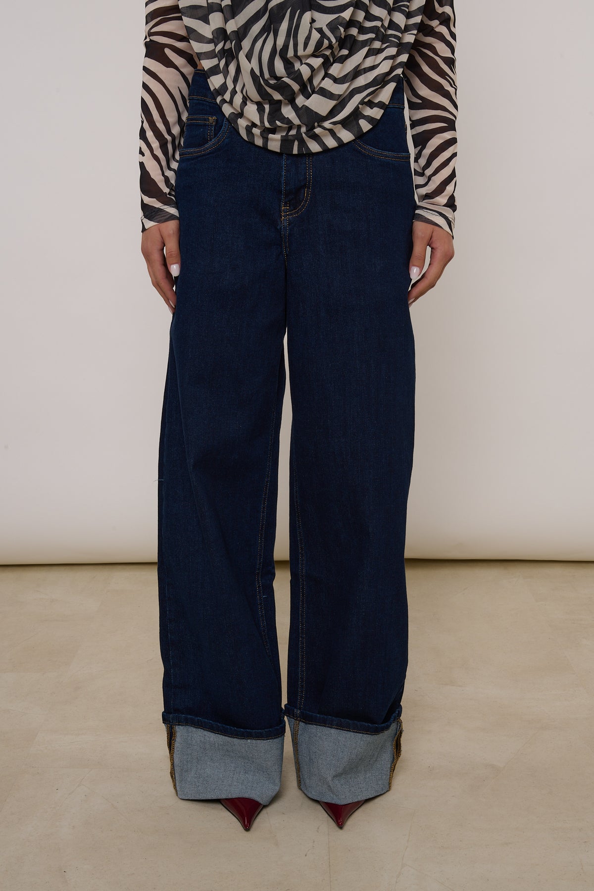 Jeans ‘PIEGONE’ Denim Scuro