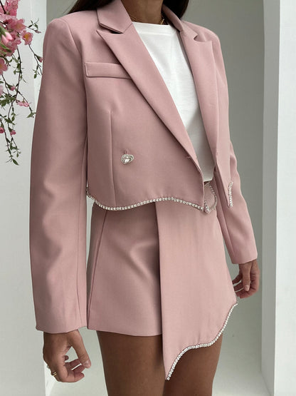 Blazer crop ‘DIAMONDS’ Rosa