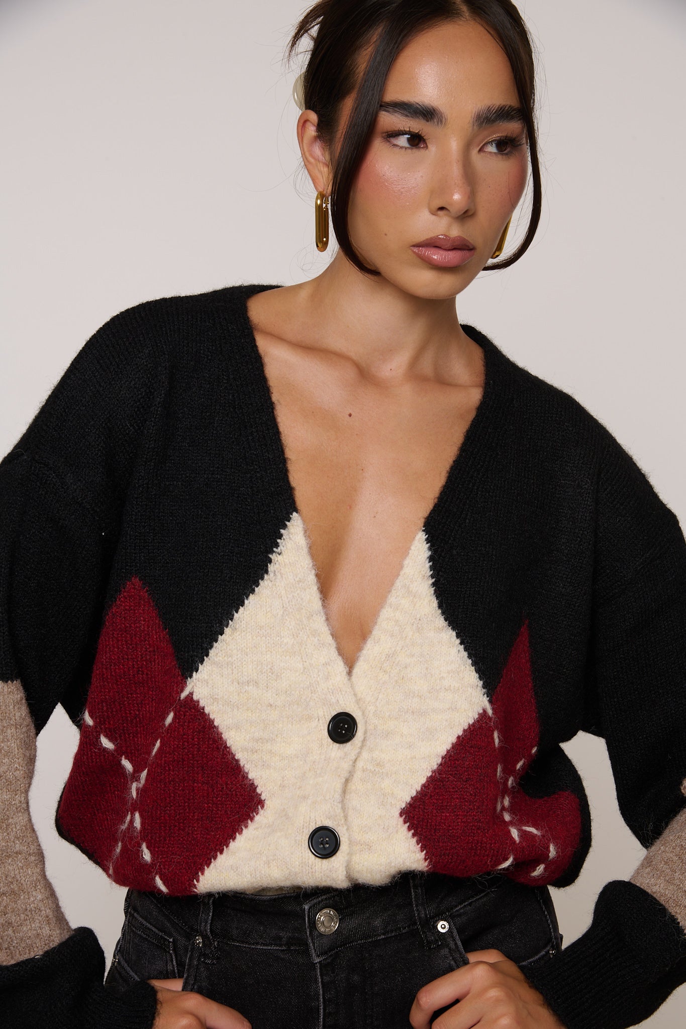 Cardigan ‘ROMBI’ Nero