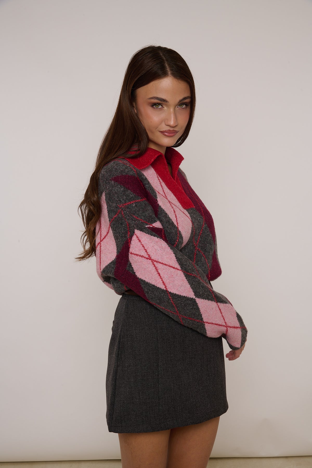 Maglione ‘10% LANA’ Rombi Grigio
