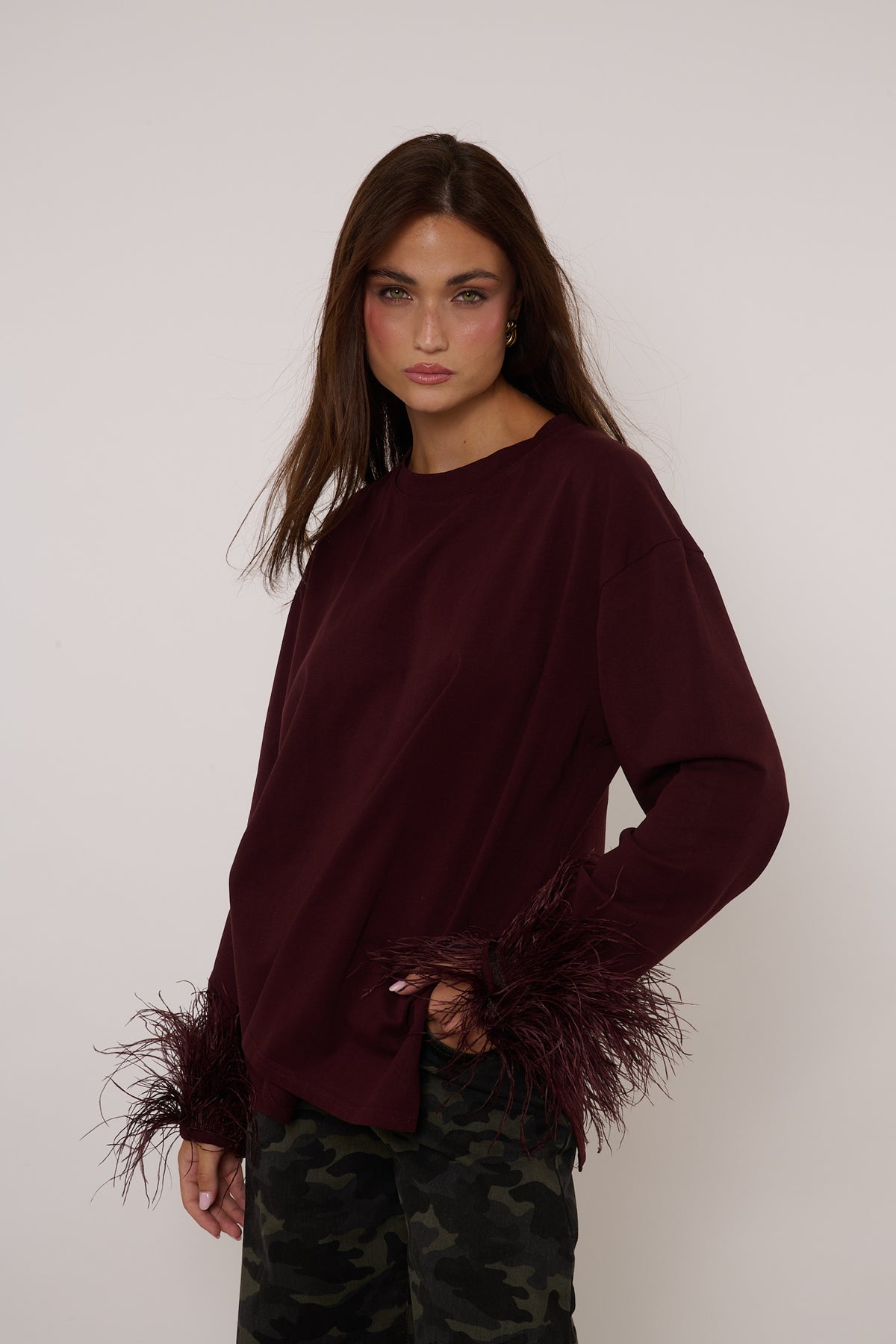-PREORDINE-Maglia ‘PIUME’ Bordeaux