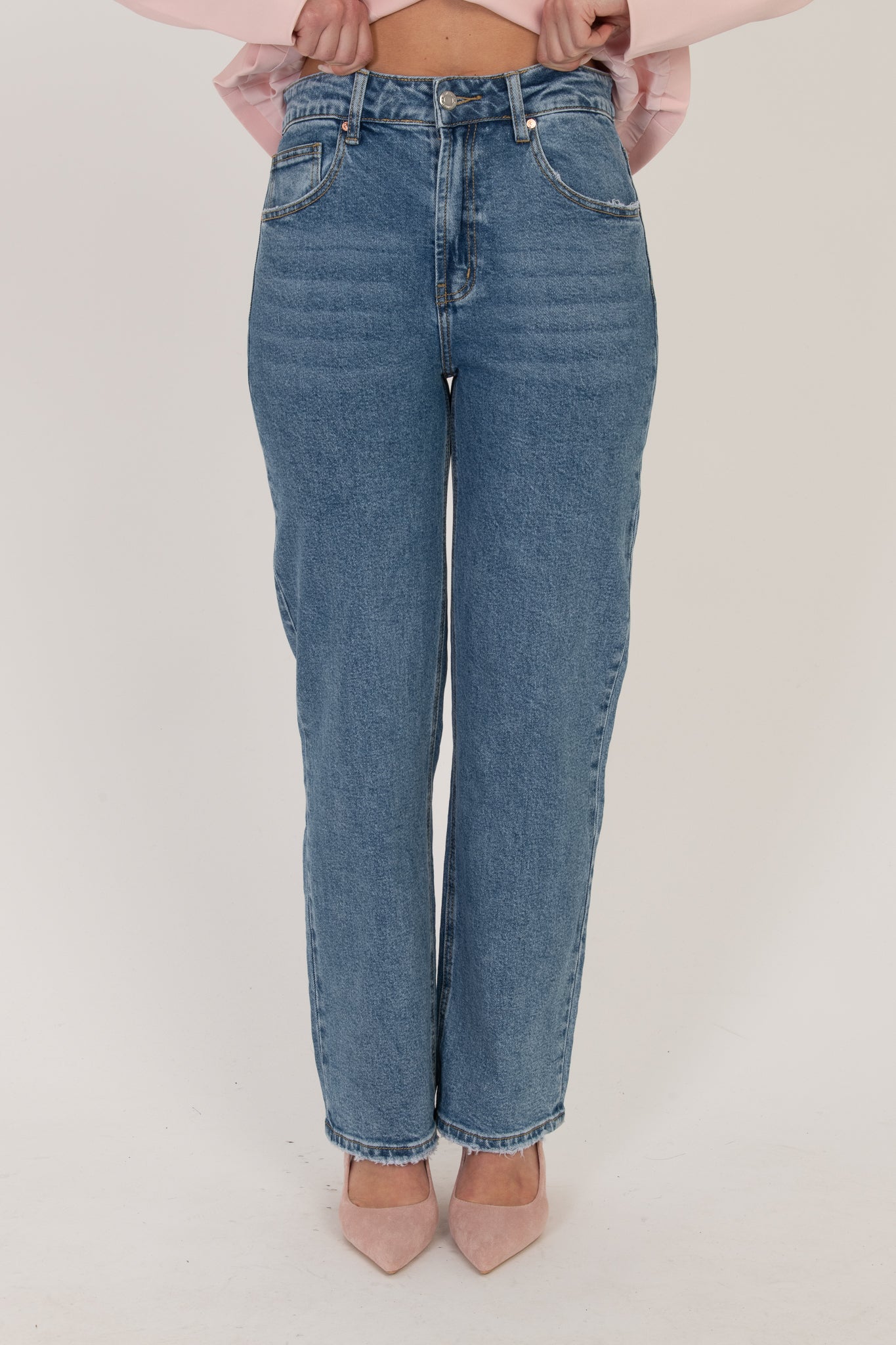 Jeans ‘GAMBA DRITTA’ Denim Medio