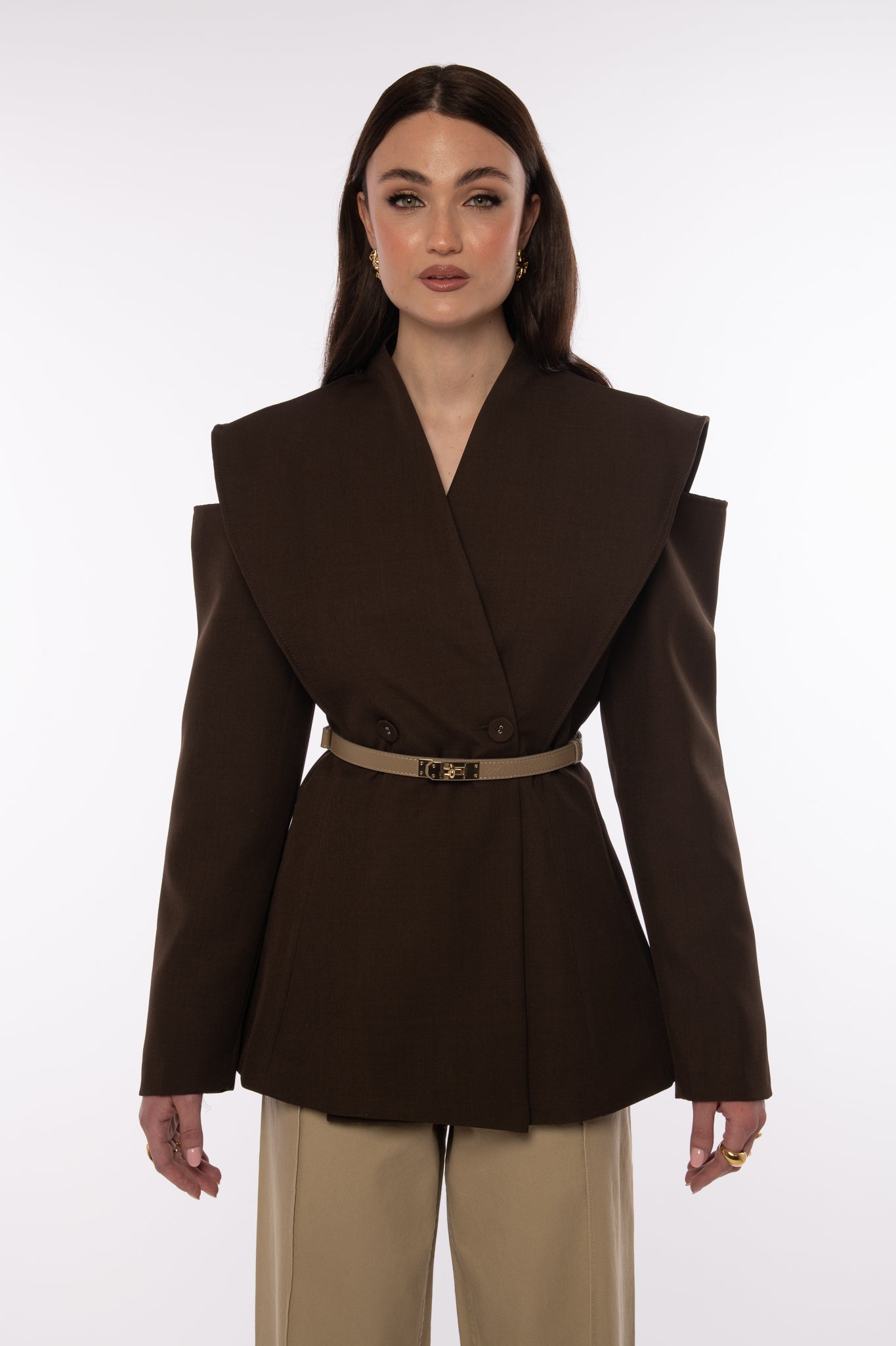 Blazer ‘APERTURE LATERALI’ Cacao
