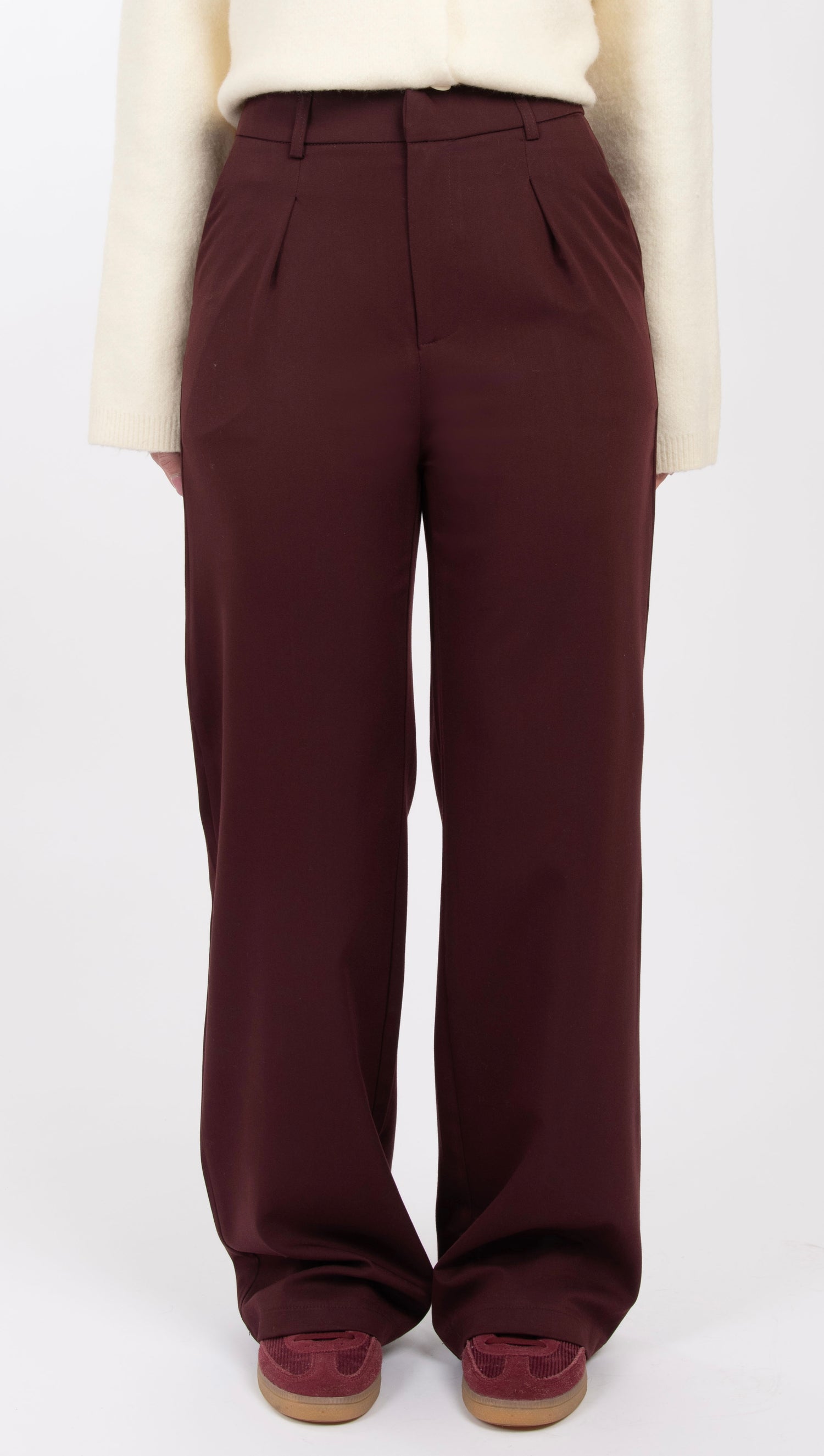 Pantalone con pence Bordeaux