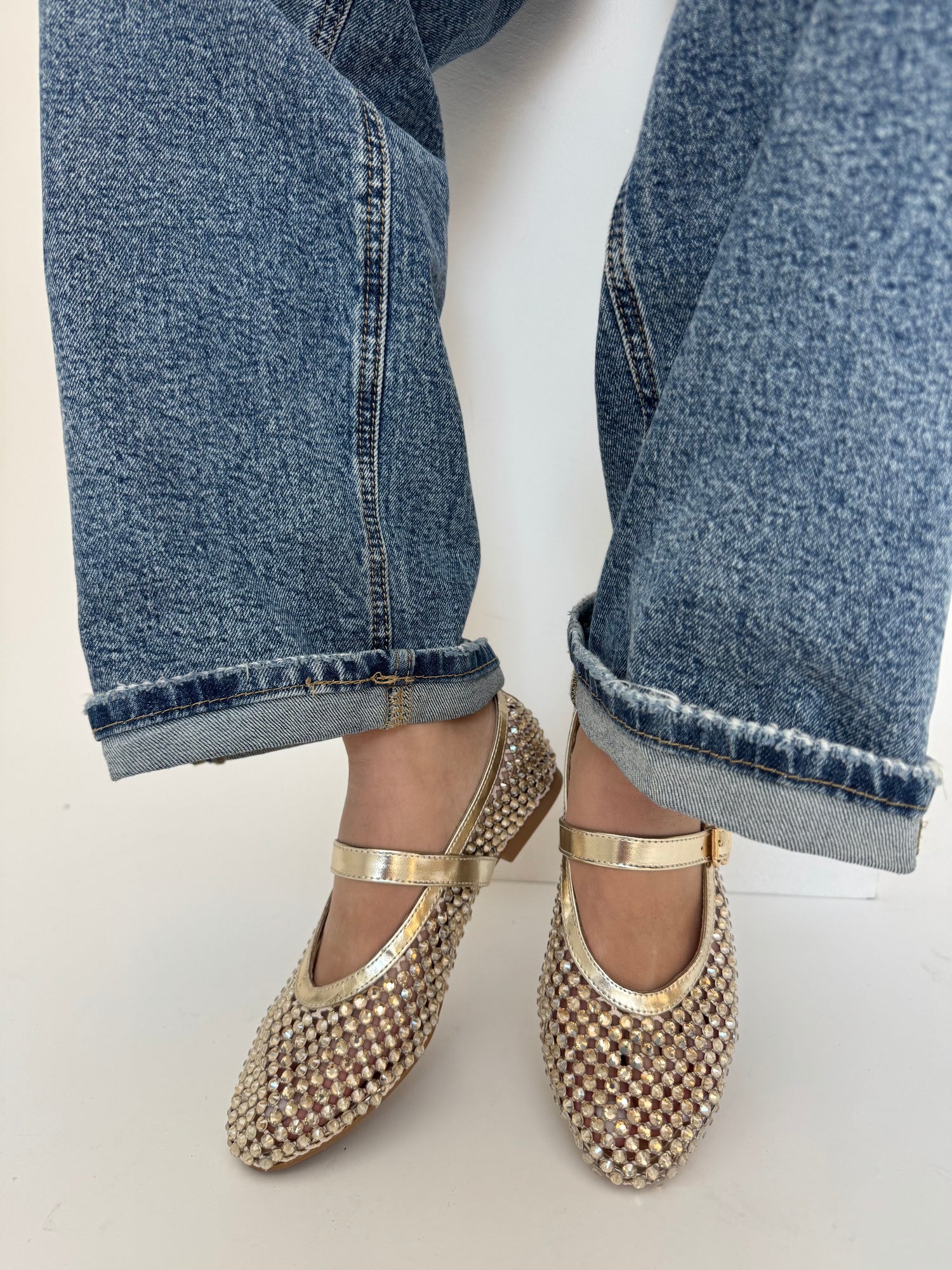 Scarpe ‘BALLERINA’ total strass Gold