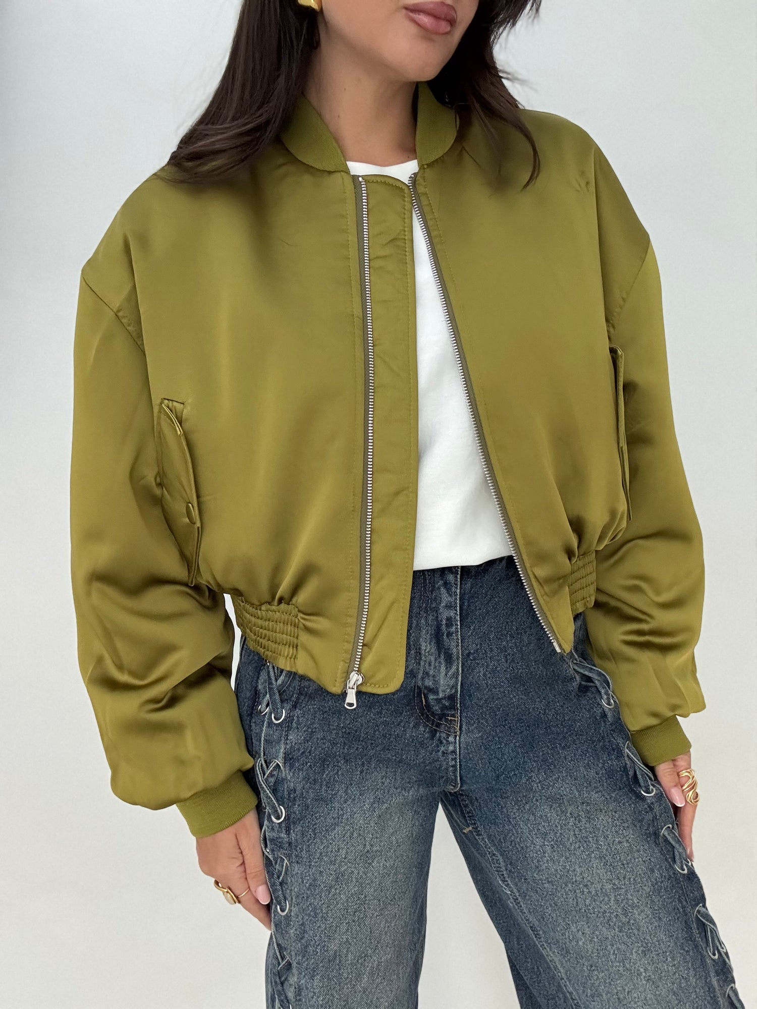 Bomber ‘SATIN’ By Lumina Verde