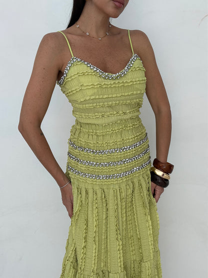 Coordinato ‘STRASS’ Top+Gonna Pistacchio