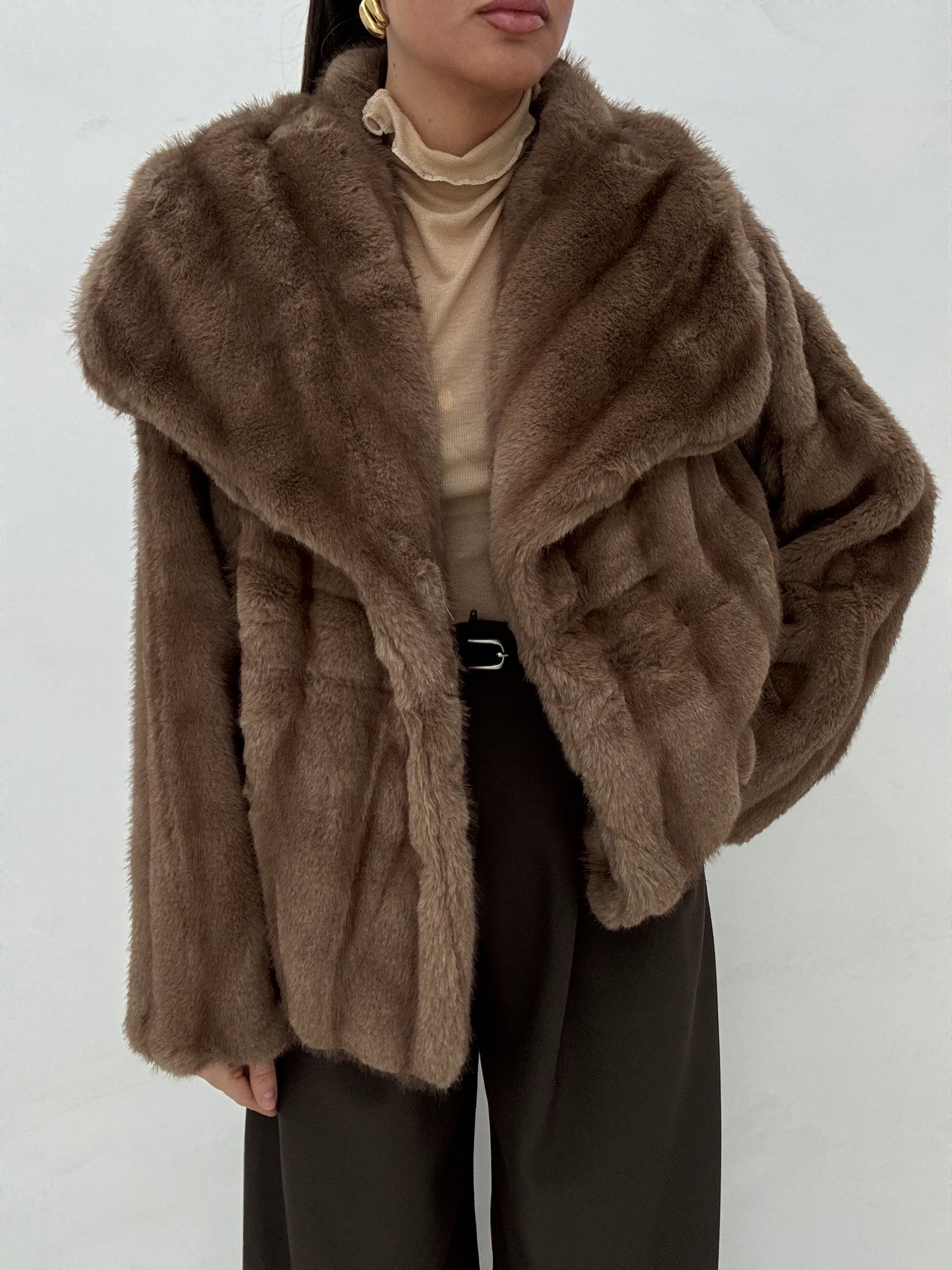 Eco pelliccia ‘ILARY’ Camel