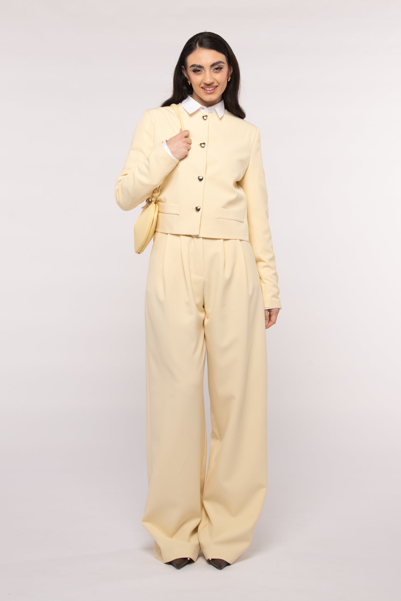 Tailleur ‘BOTTONI CUORE 3&33’ Giallo Burro