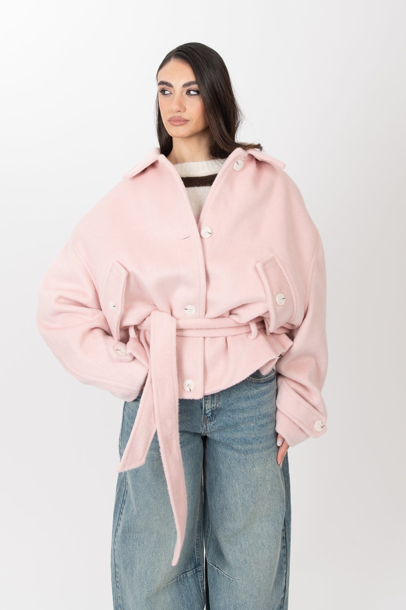 Cappotto ‘15%LANA BY LUMINA’ Rosa