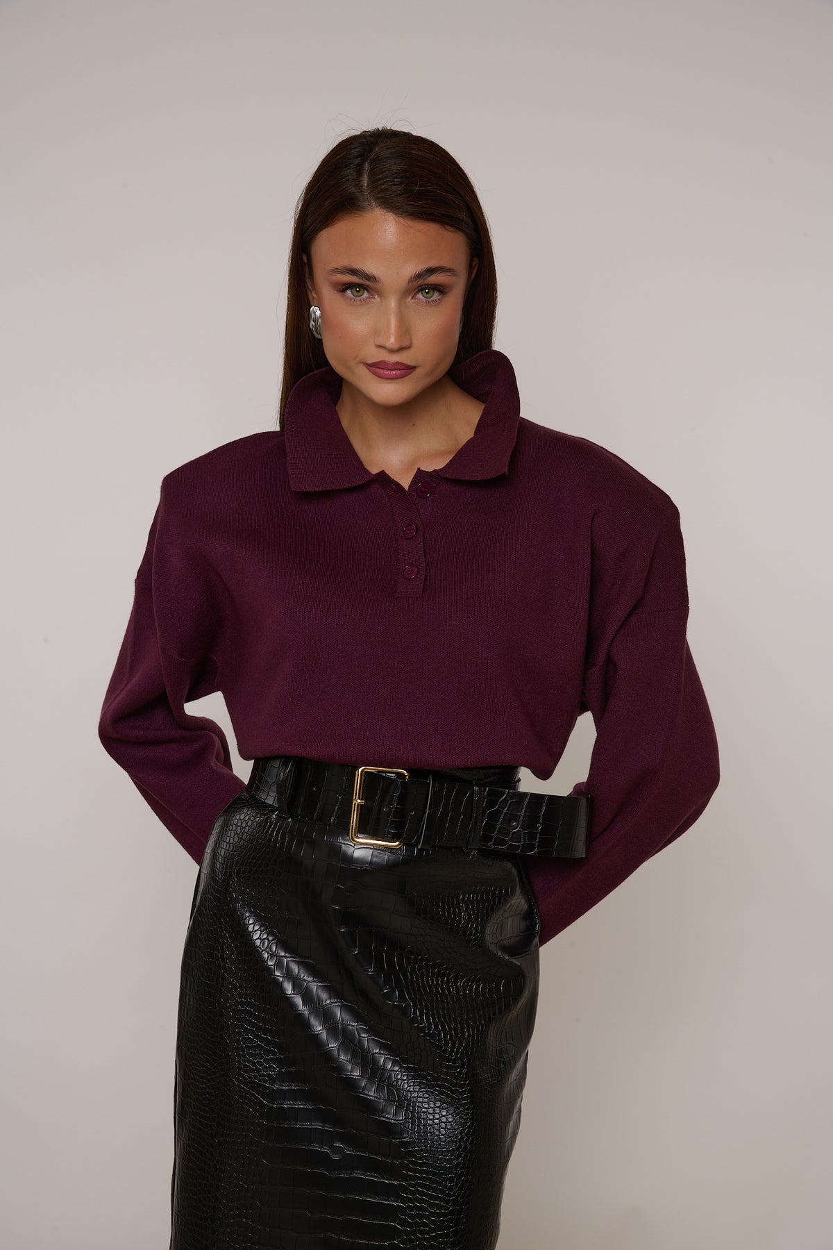 Maglione/Polo con spalline Bordeaux