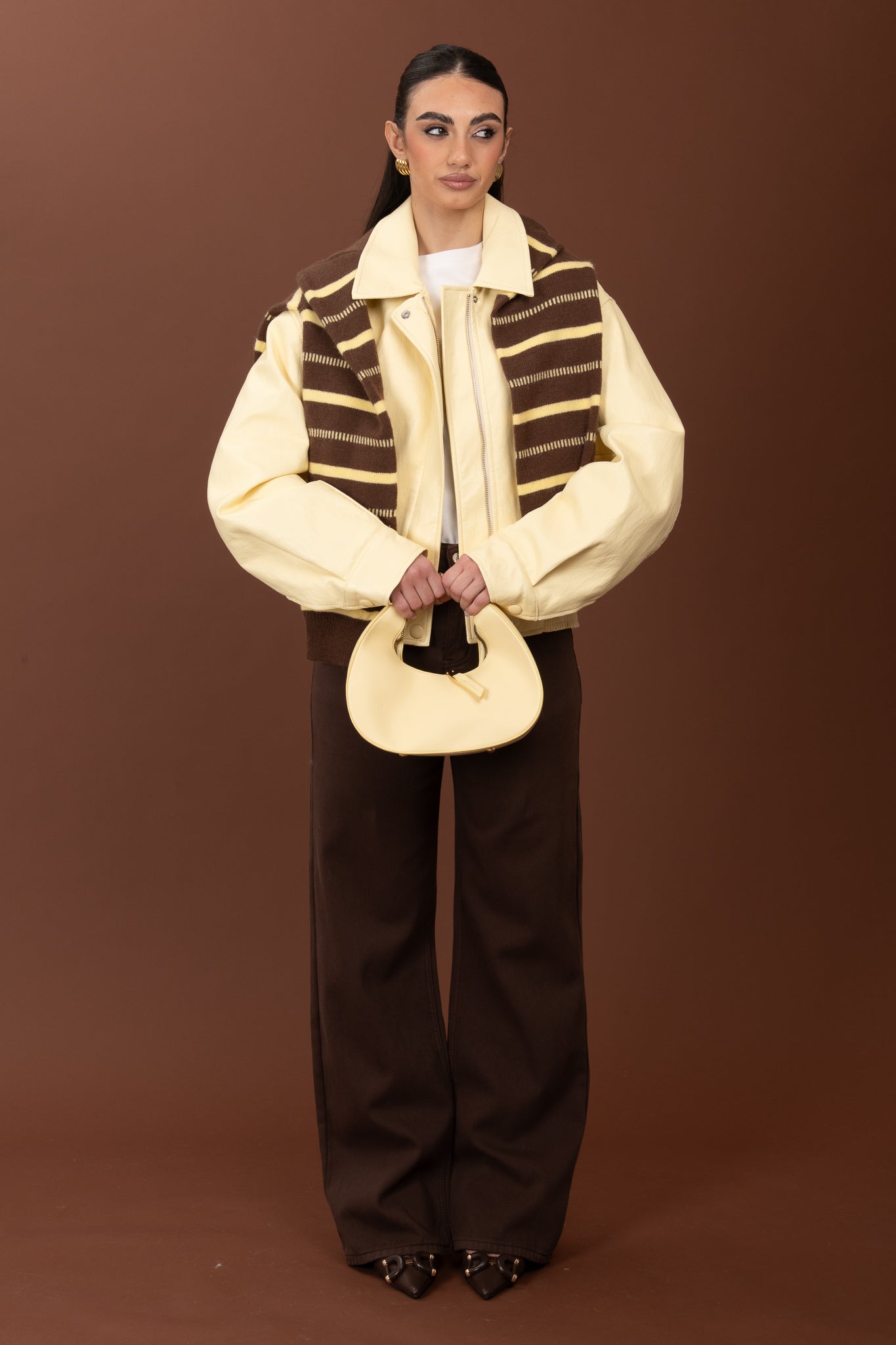 Jeans ‘PILE INTERNO 85%COTONE’ Cacao