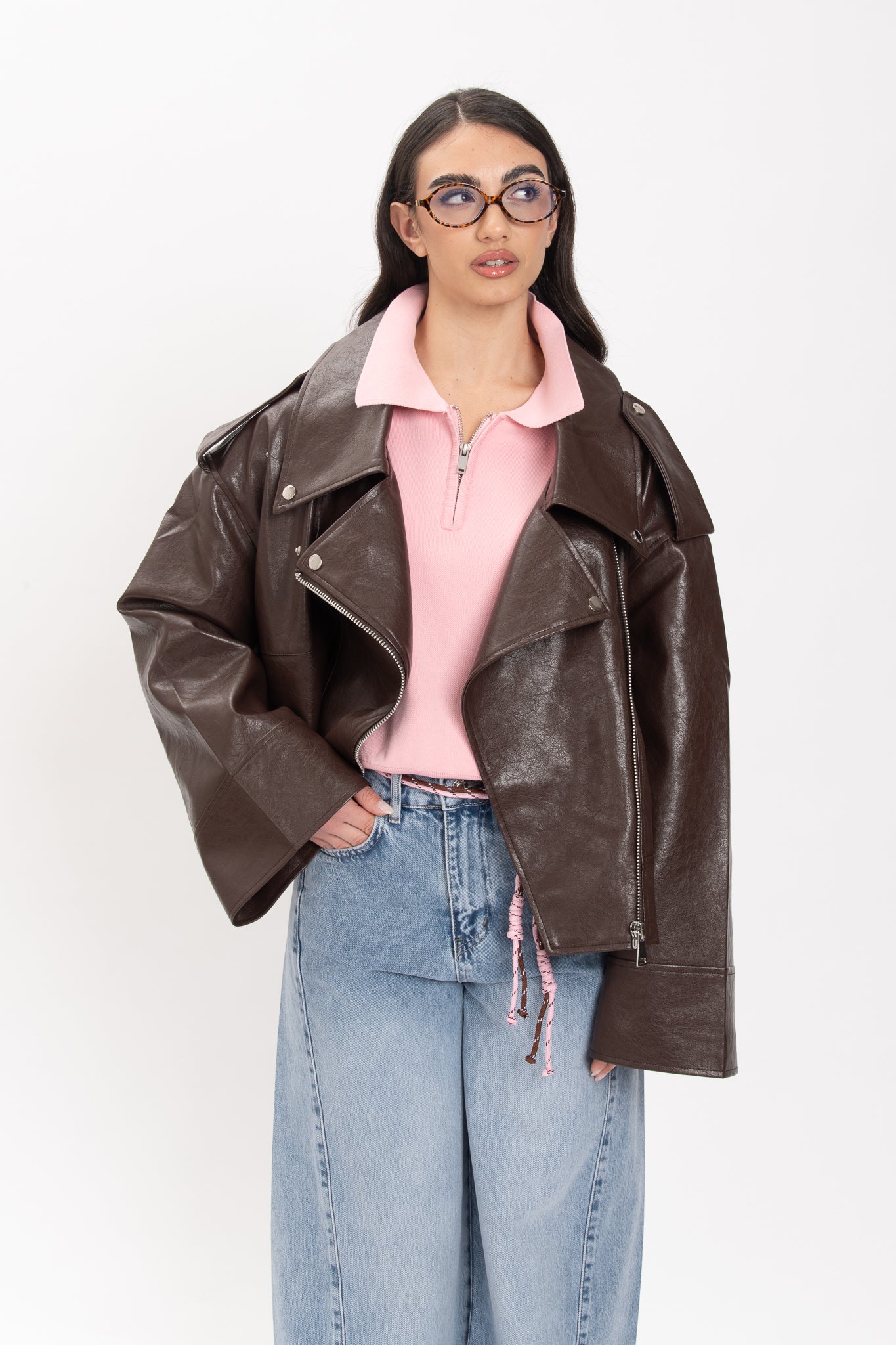 Chiodo ‘OVER SIZE ’ Cacao