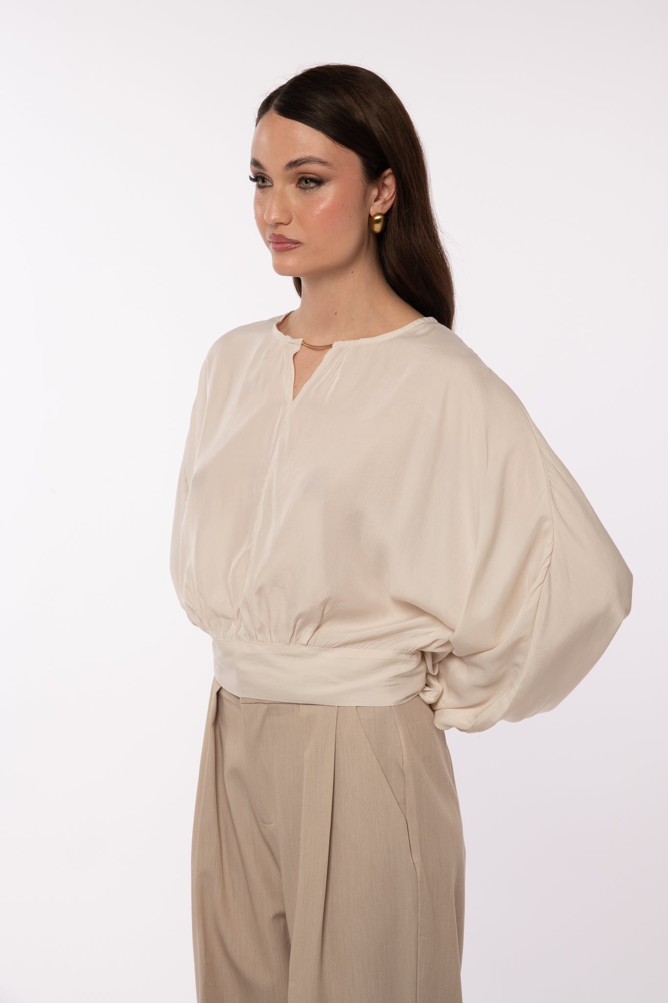 Blusa ‘DETTAGLIO ORO’ Panna