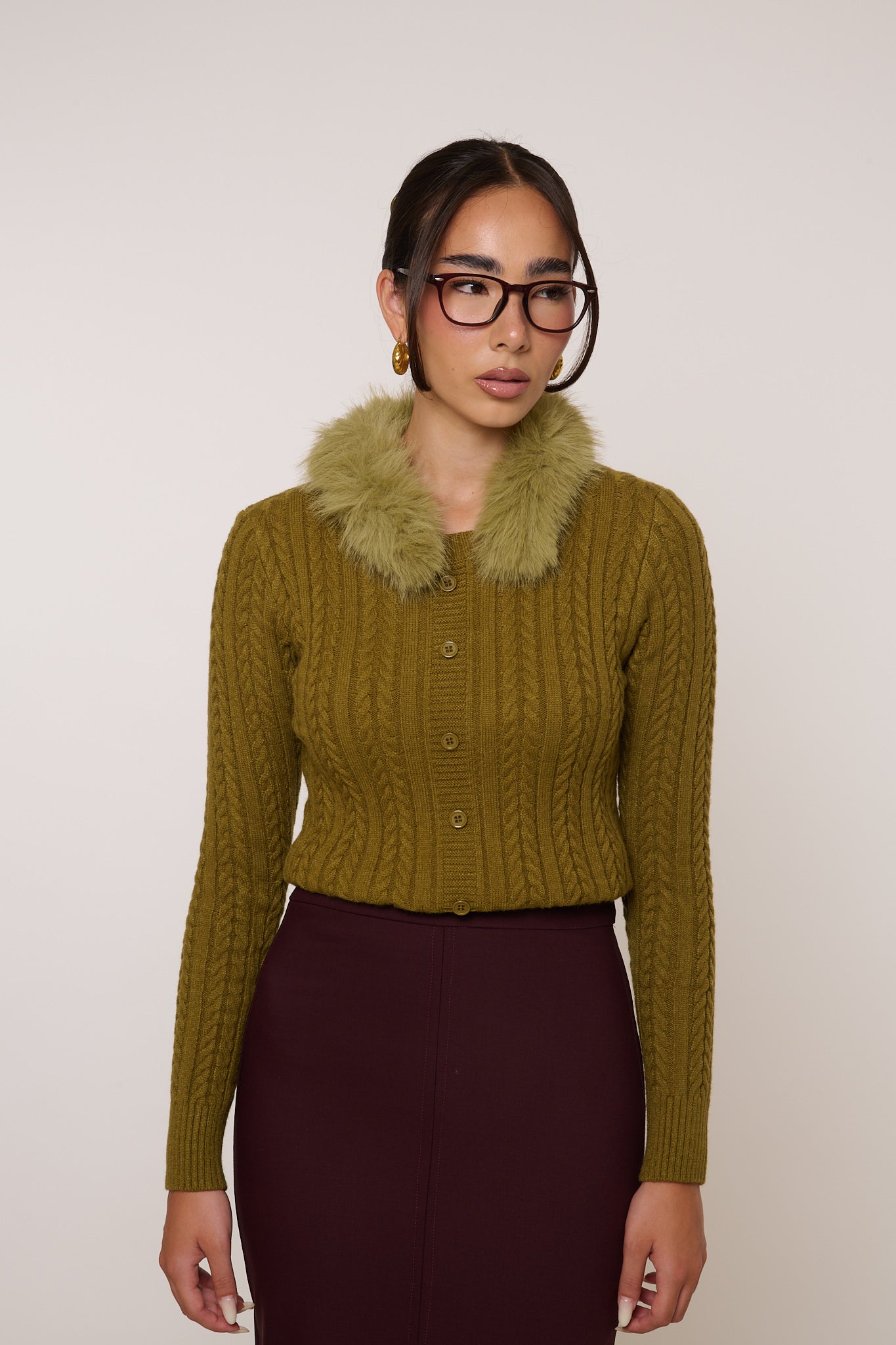 Maglione ‘FINTO CARDIGAN’ Pistacchio