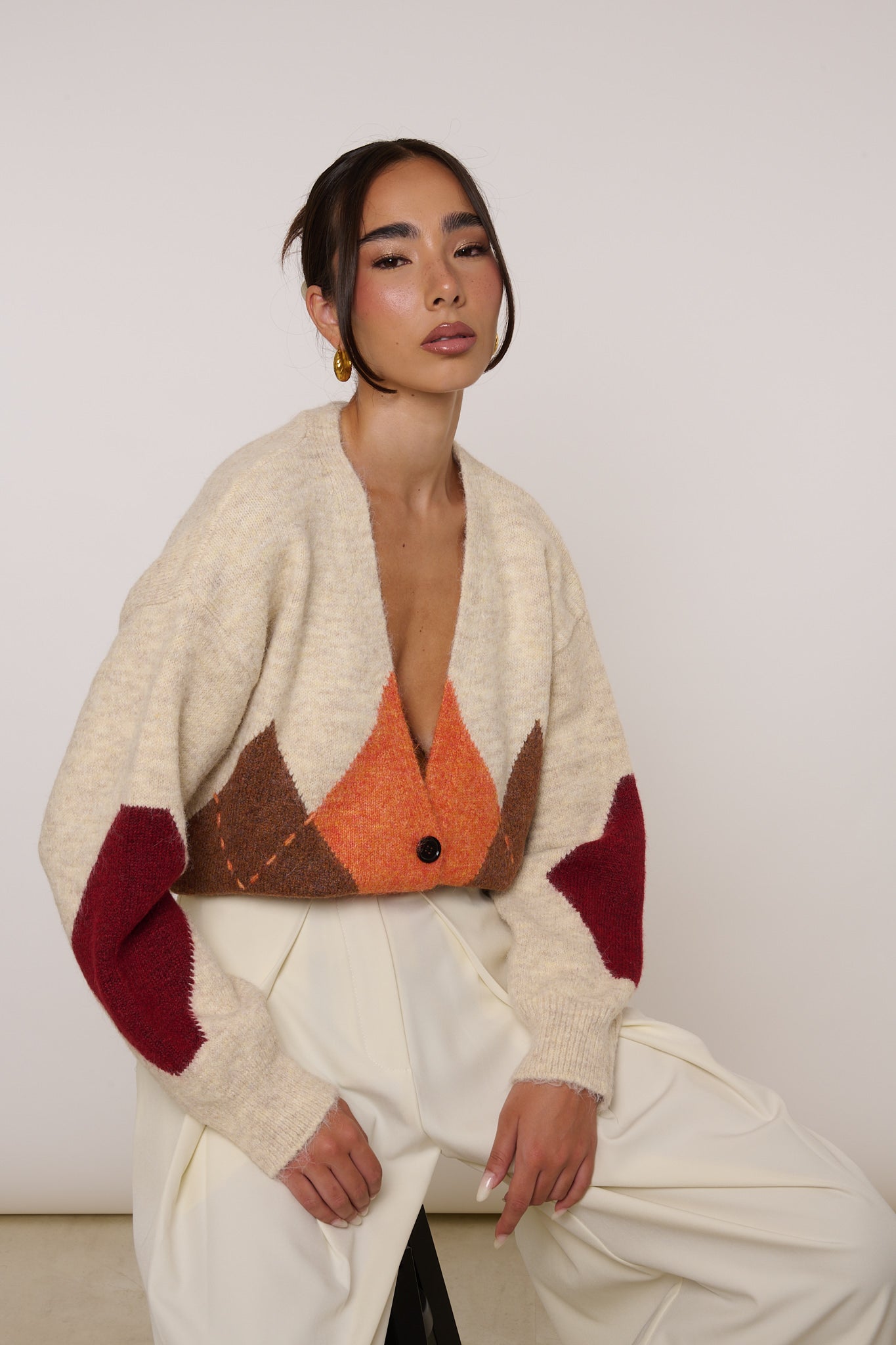 Cardigan ‘ROMBI’ Panna