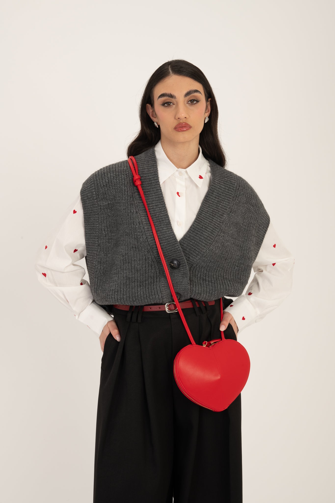 Gilet ‘BOTTONI 10%LANA’ BY LUMINA Grigio