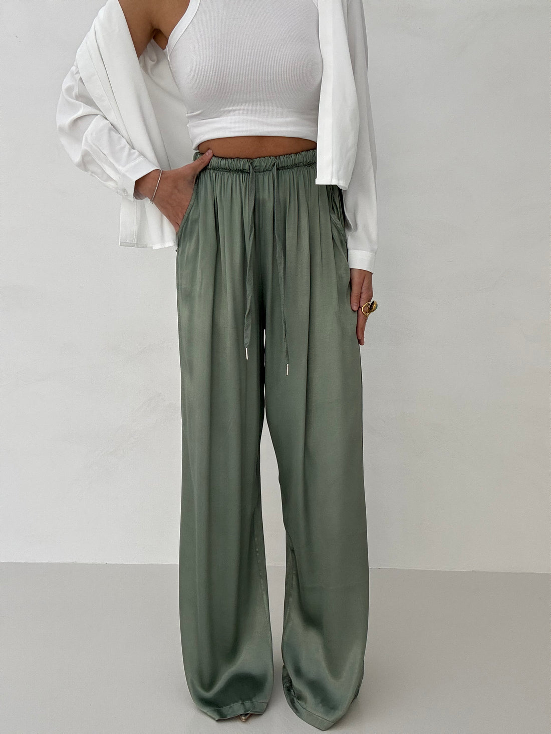 Pantalone ‘LAMINATO’ Verde Mela
