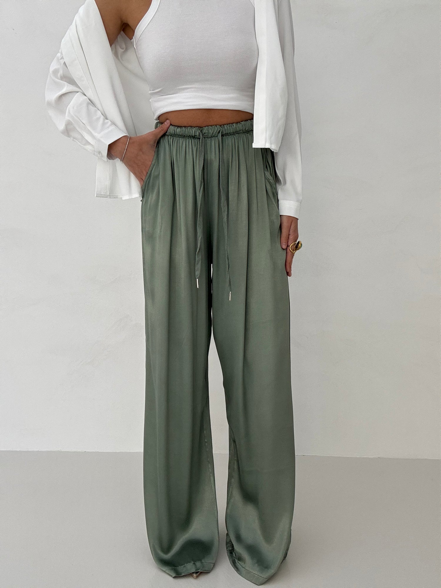 Pantalone ‘LAMINATO’ Verde Mela